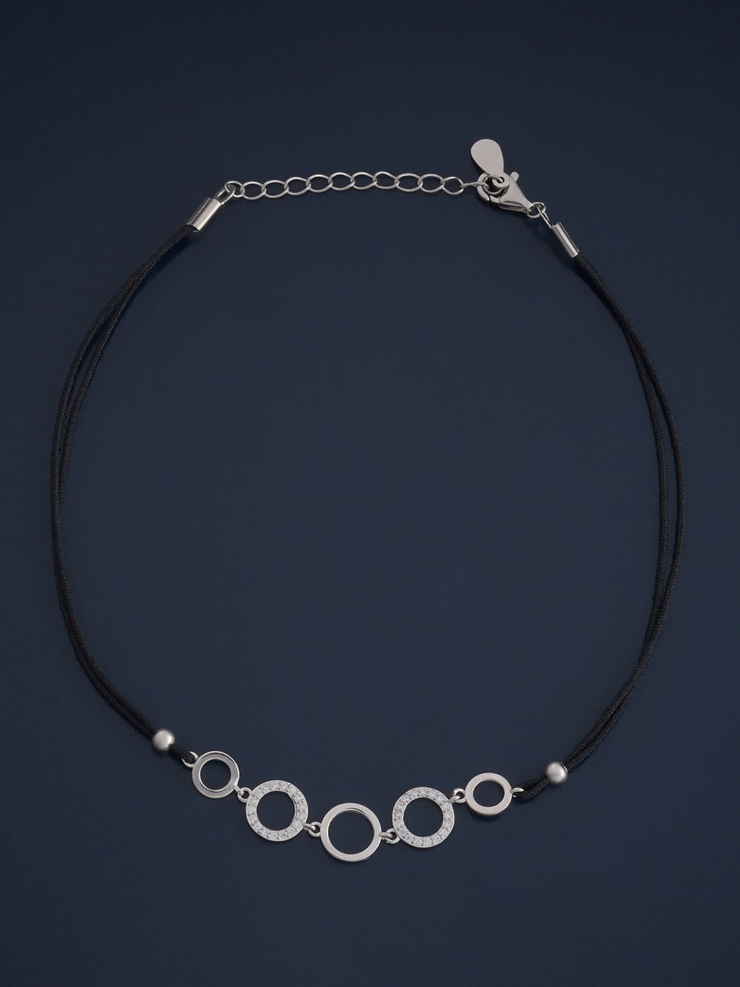 Kushal's Fashion Jewellery Sterling Silver Rhodium-Plated Stone Studded Anklet
Kushal's Fashion Jewellery Sterling Silver Rhodium-Plated Stone Studded Anklet