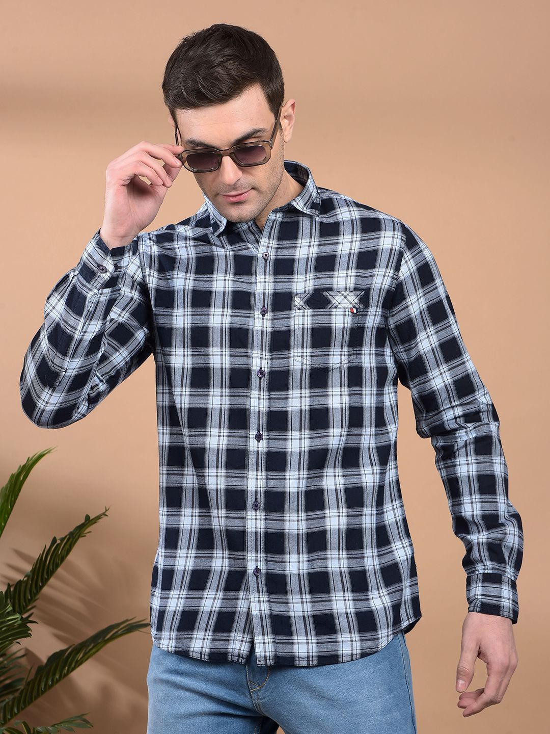Canary London Men Smart Slim Fit Spread Collar Tartan Checked Cotton Casual Shirt, Navy blue
Canary London Men Smart Slim Fit Spread Collar Tartan Checked Cotton Casual Shirt, Navy blue