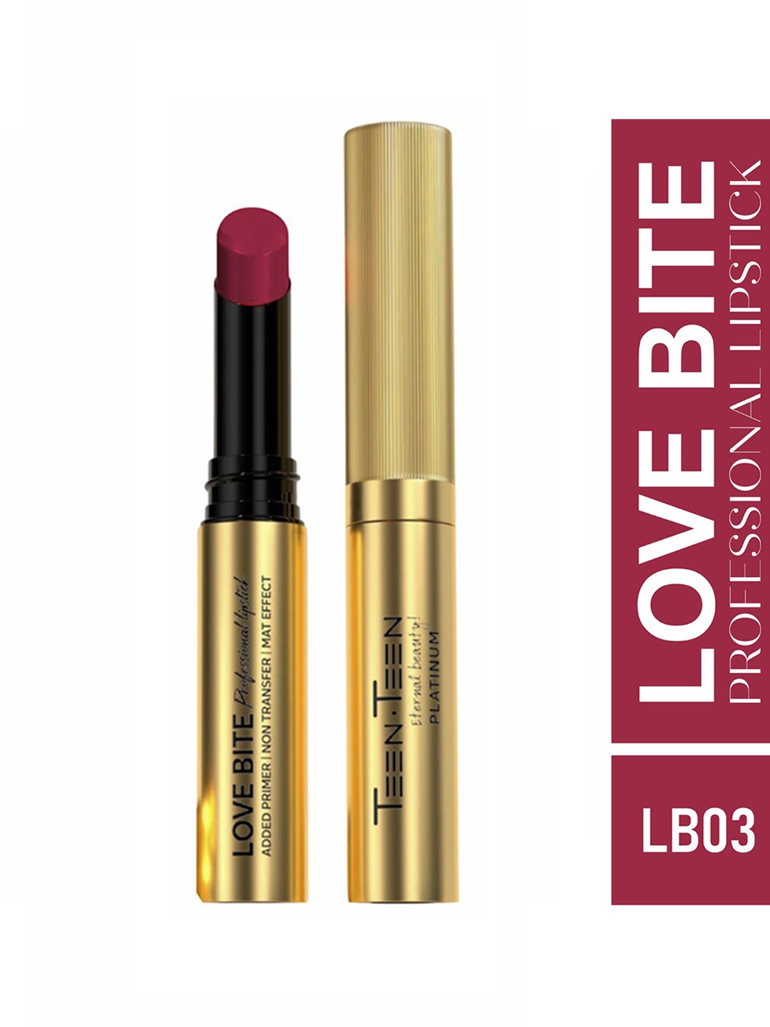 TEEN TEEN COSMETICS Love Bite Professional Non Transfer Matte Lipstick- 4g- Rose-Pink LB03
TEEN TEEN COSMETICS Love Bite Professional Non Transfer Matte Lipstick- 4g- Rose-Pink LB03
