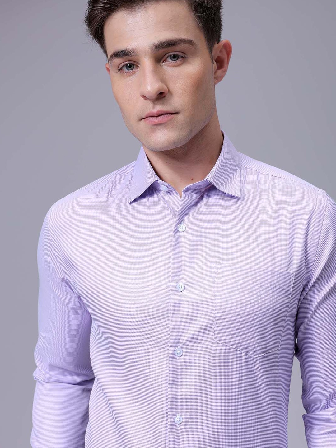 The Indian Garage Co. X Luxe Men Slim Fit Cutaway Collar Textured Formal Shirt, Lavender
The Indian Garage Co. X Luxe Men Slim Fit Cutaway Collar Textured Formal Shirt, Lavender
