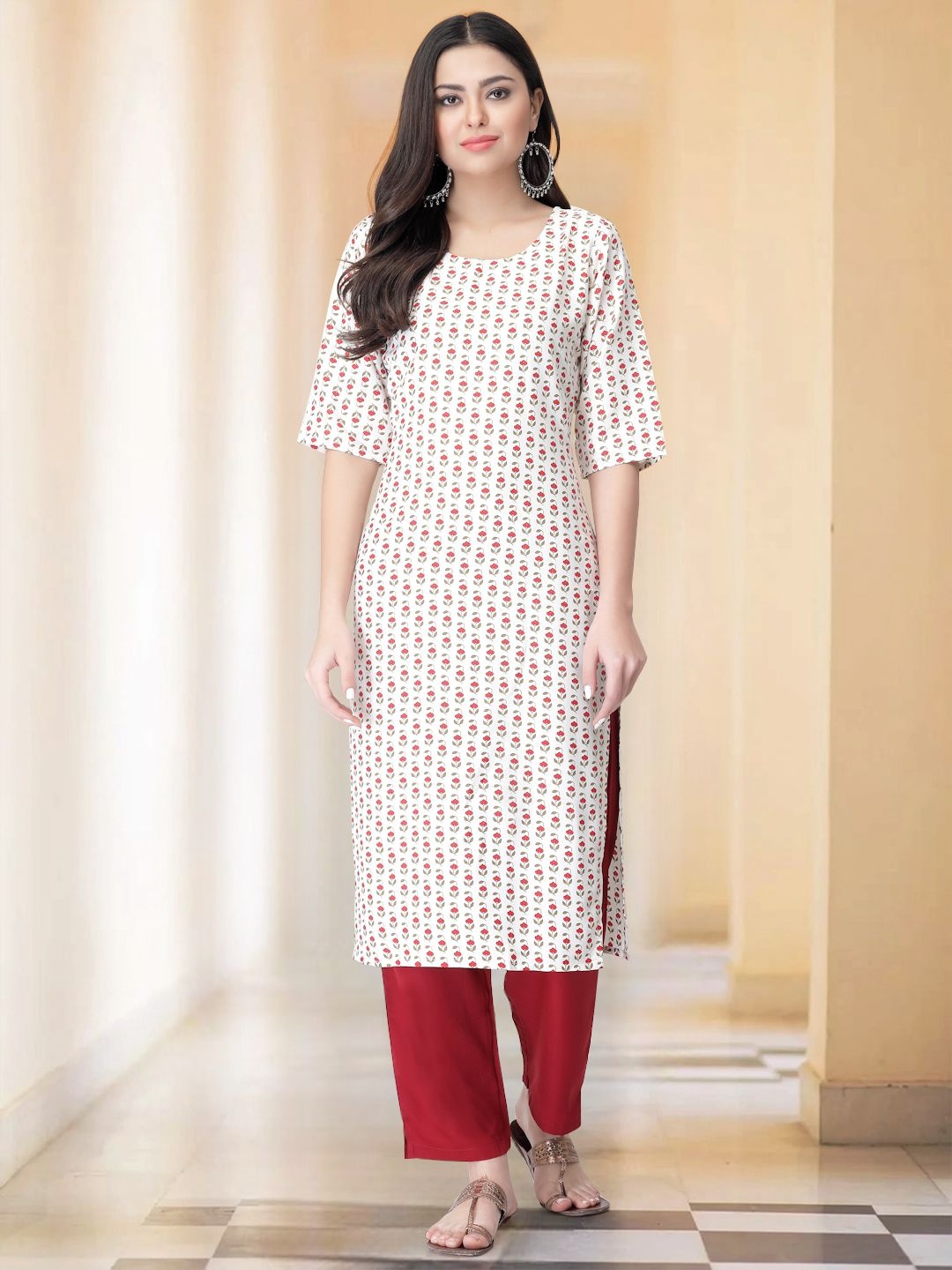 7Threads Selection Of 2 Floral Printed Round Neck Straight Kurta with Trousers, White
7Threads Selection Of 2 Floral Printed Round Neck Straight Kurta with Trousers, White