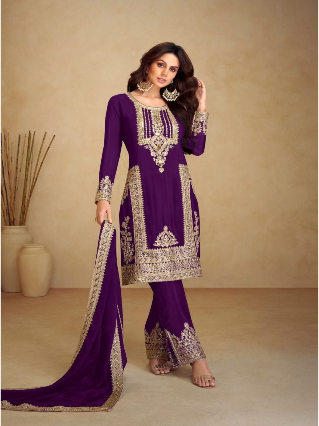 ZIBLON Women Ethnic Motifs Embroidered Regular Thread Work Kurta with Palazzos & With Dupatta, Purple
ZIBLON Women Ethnic Motifs Embroidered Regular Thread Work Kurta with Palazzos & With Dupatta, Purple