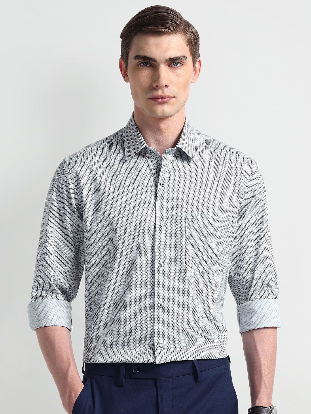 Arrow Men Classic Slim Fit Spread Collar Micro Ditsy Printed Cotton Casual Shirt, White
Arrow Men Classic Slim Fit Spread Collar Micro Ditsy Printed Cotton Casual Shirt, White