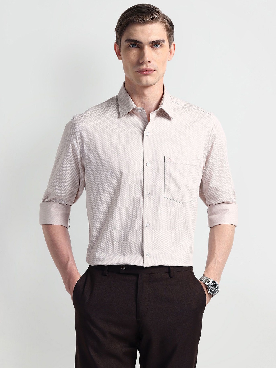 Arrow Men Classic Slim Fit Spread Collar Micro Ditsy Printed Cotton Formal Shirt, Beige
Arrow Men Classic Slim Fit Spread Collar Micro Ditsy Printed Cotton Formal Shirt, Beige