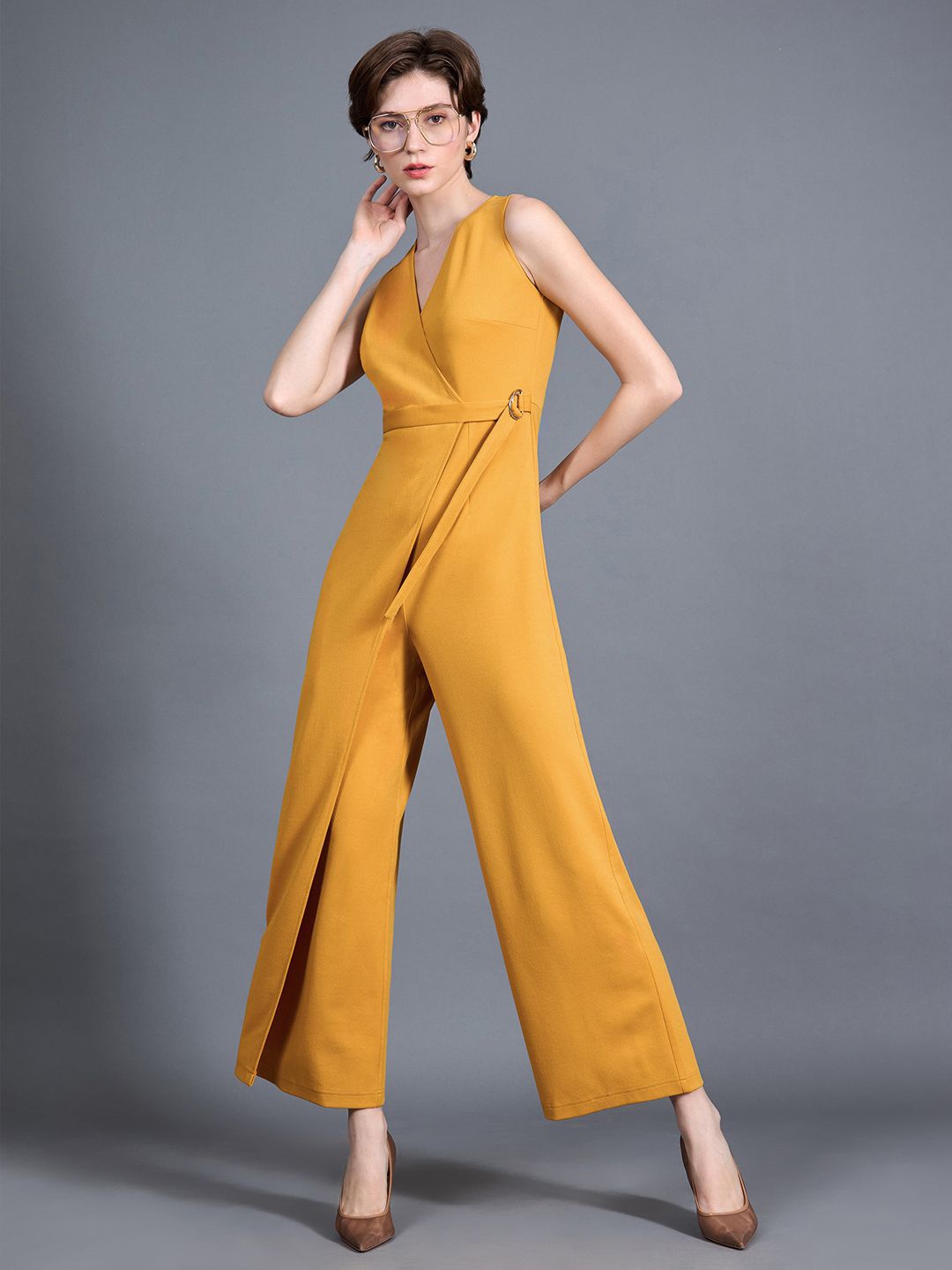 Miss Chase Women V-Neck Sleeveless Solid Wrap Regular Length Formal Jumpsuit, Yellow
Miss Chase Women V-Neck Sleeveless Solid Wrap Regular Length Formal Jumpsuit, Yellow