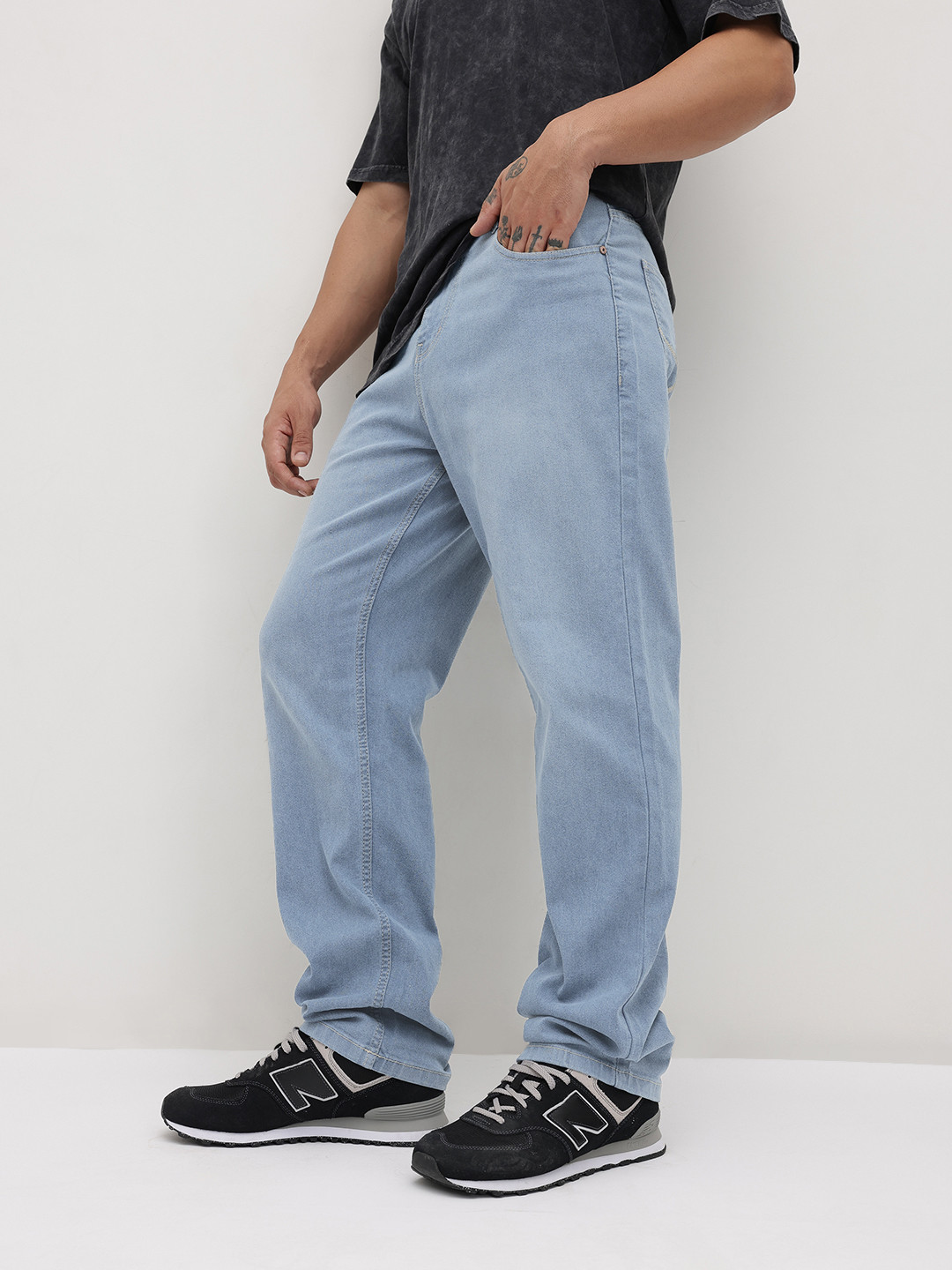 The Roadster Life Co. Men Straight Fit Mid-Rise Stretchable Jeans, Blue
The Roadster Life Co. Men Straight Fit Mid-Rise Stretchable Jeans, Blue