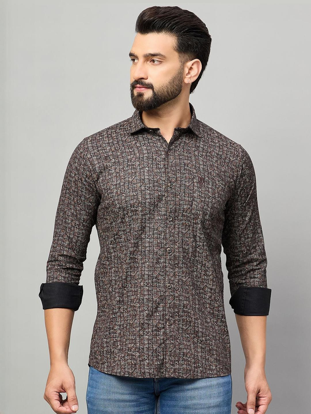 Duke Men Slim Fit Printed Casual Shirt, Brown
Duke Men Slim Fit Printed Casual Shirt, Brown
