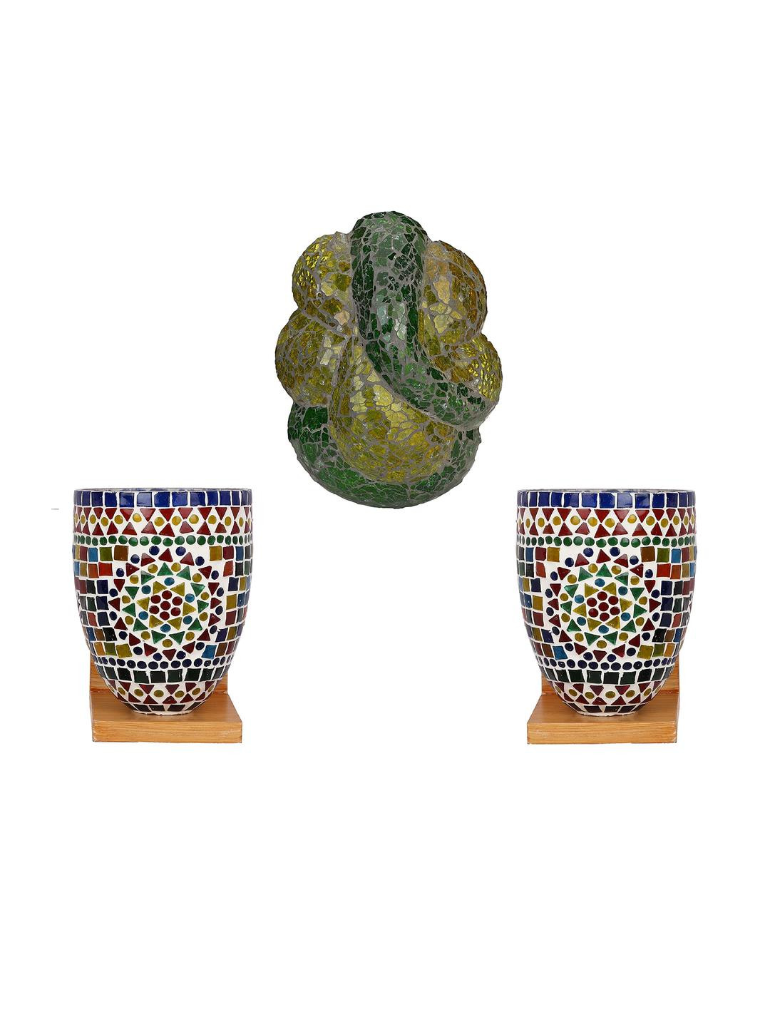 Somil Indore Mosaic Decorative Lamp Combo of Matching Wall Lamp & Blessing God Ganesh Wall Lamp, Multi Compatible with LED, Size: 15 X 15 X 17 Cm, Pack of 3.
Somil Indore Mosaic Decorative Lamp Combo of Matching Wall Lamp & Blessing God Ganesh Wall Lamp, Multi Compatible with LED, Size: 15 X 15 X 17 Cm, Pack of 3.