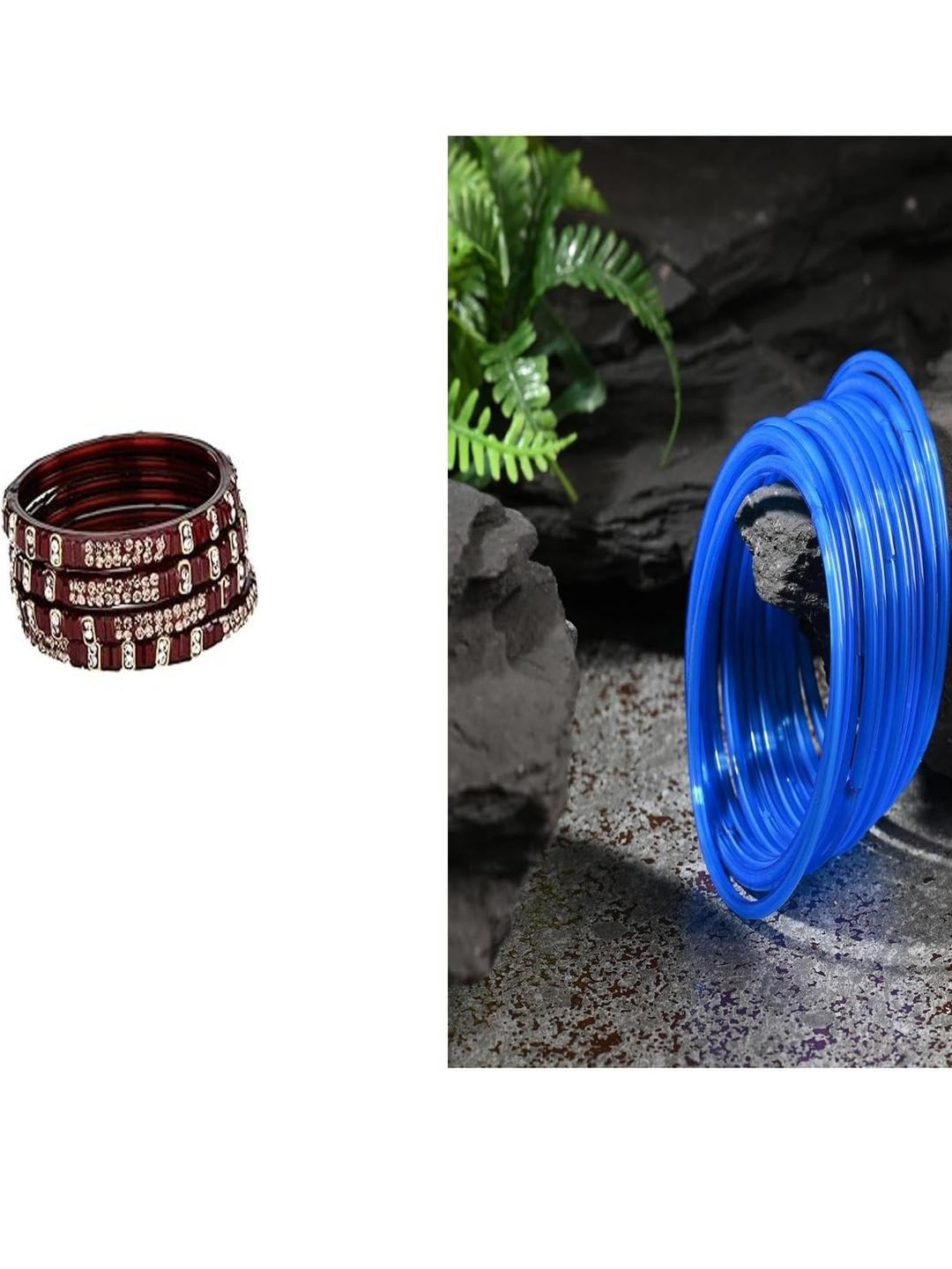 SOMIL Set of 16 Women Blue & Maroon Artificial Stones and Beads Bangles
SOMIL Set of 16 Women Blue & Maroon Artificial Stones and Beads Bangles