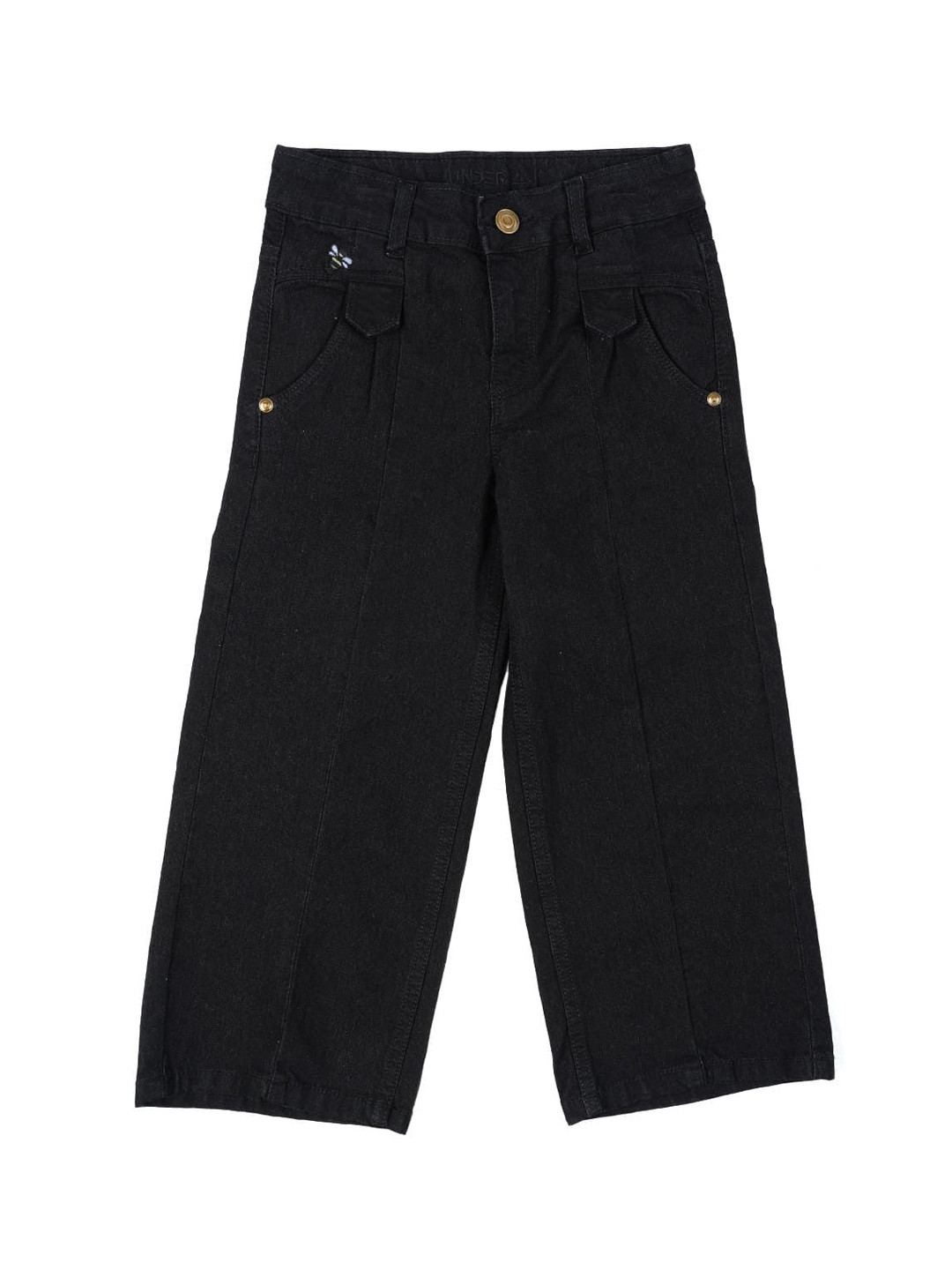 UNDER FOURTEEN ONLY Girls Relaxed Fit Mid-Rise Cotton Jeans, Black
UNDER FOURTEEN ONLY Girls Relaxed Fit Mid-Rise Cotton Jeans, Black