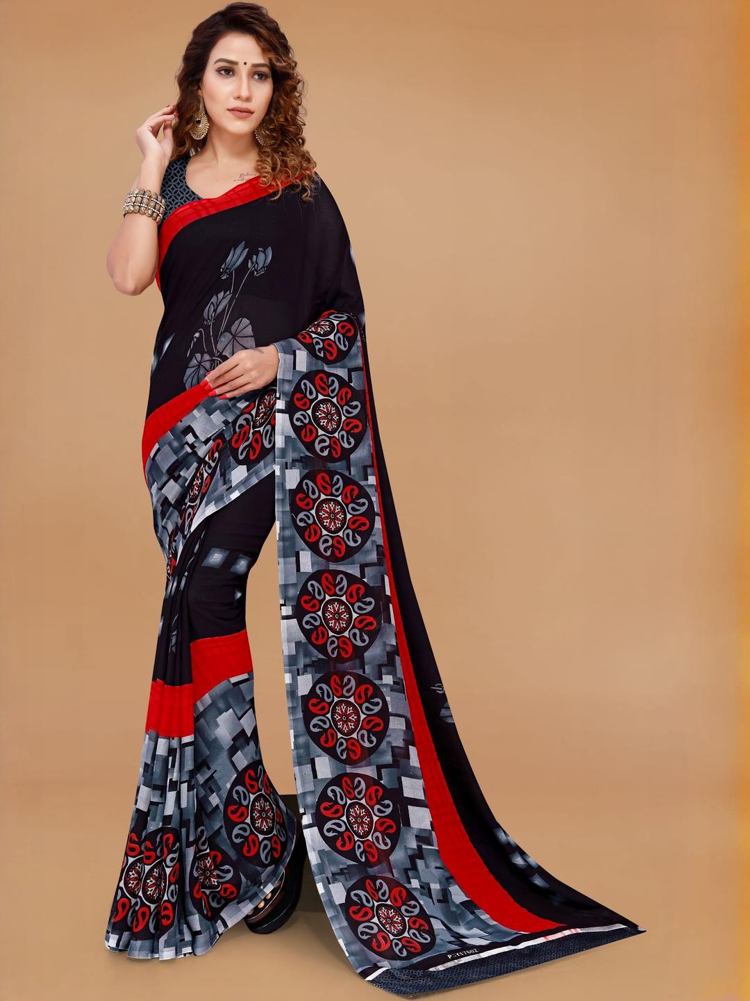 Moda Rapido Poly Georgette Saree, Black
Moda Rapido Poly Georgette Saree, Black