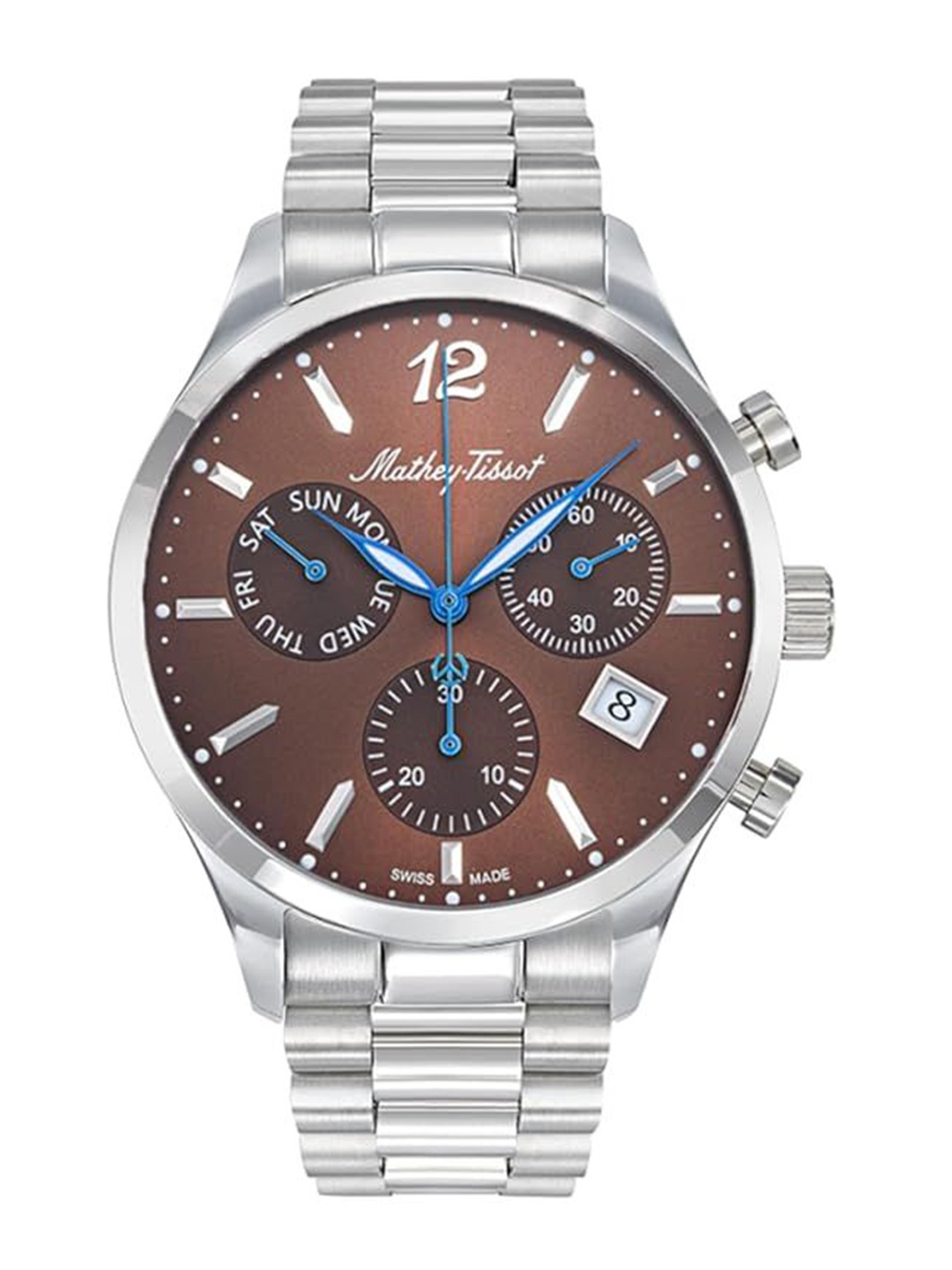 Mathey-Tissot Men Dial & Stainless Steel Bracelet Style Straps Analogue Watch H411CHAM, Silver
Mathey-Tissot Men Dial & Stainless Steel Bracelet Style Straps Analogue Watch H411CHAM, Silver
