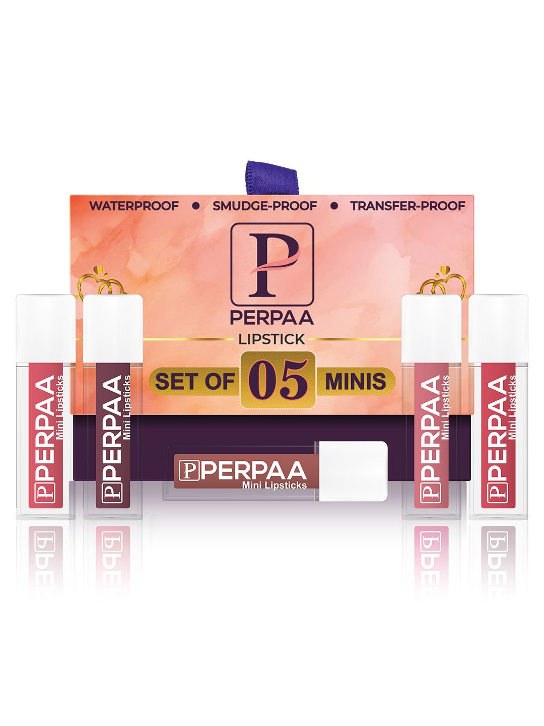 PERPAA Set Of 5 Waterproof Matte Mini Liquid Lipsticks - 1.2ml Each Shade 2-5-7-10-12, Pink
PERPAA Set Of 5 Waterproof Matte Mini Liquid Lipsticks - 1.2ml Each Shade 2-5-7-10-12, Pink