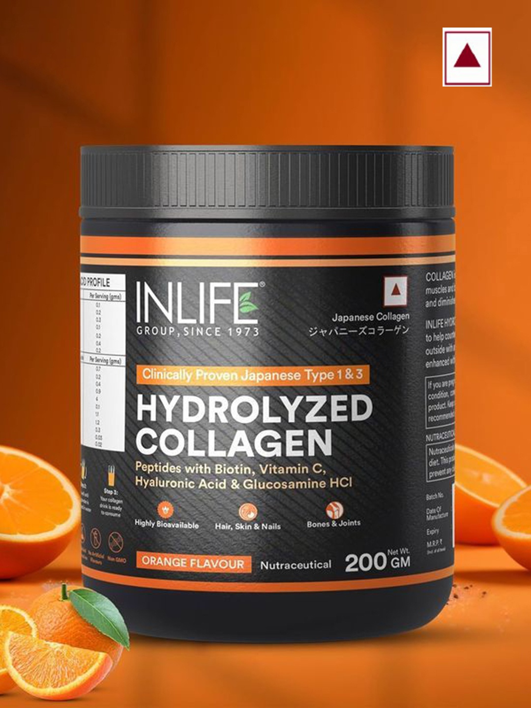 INLIFE Hydrolyzed Japanese Collagen Peptides Powder With Hyaluronic Acid - Orange - 200 g, Black
INLIFE Hydrolyzed Japanese Collagen Peptides Powder With Hyaluronic Acid - Orange - 200 g, Black