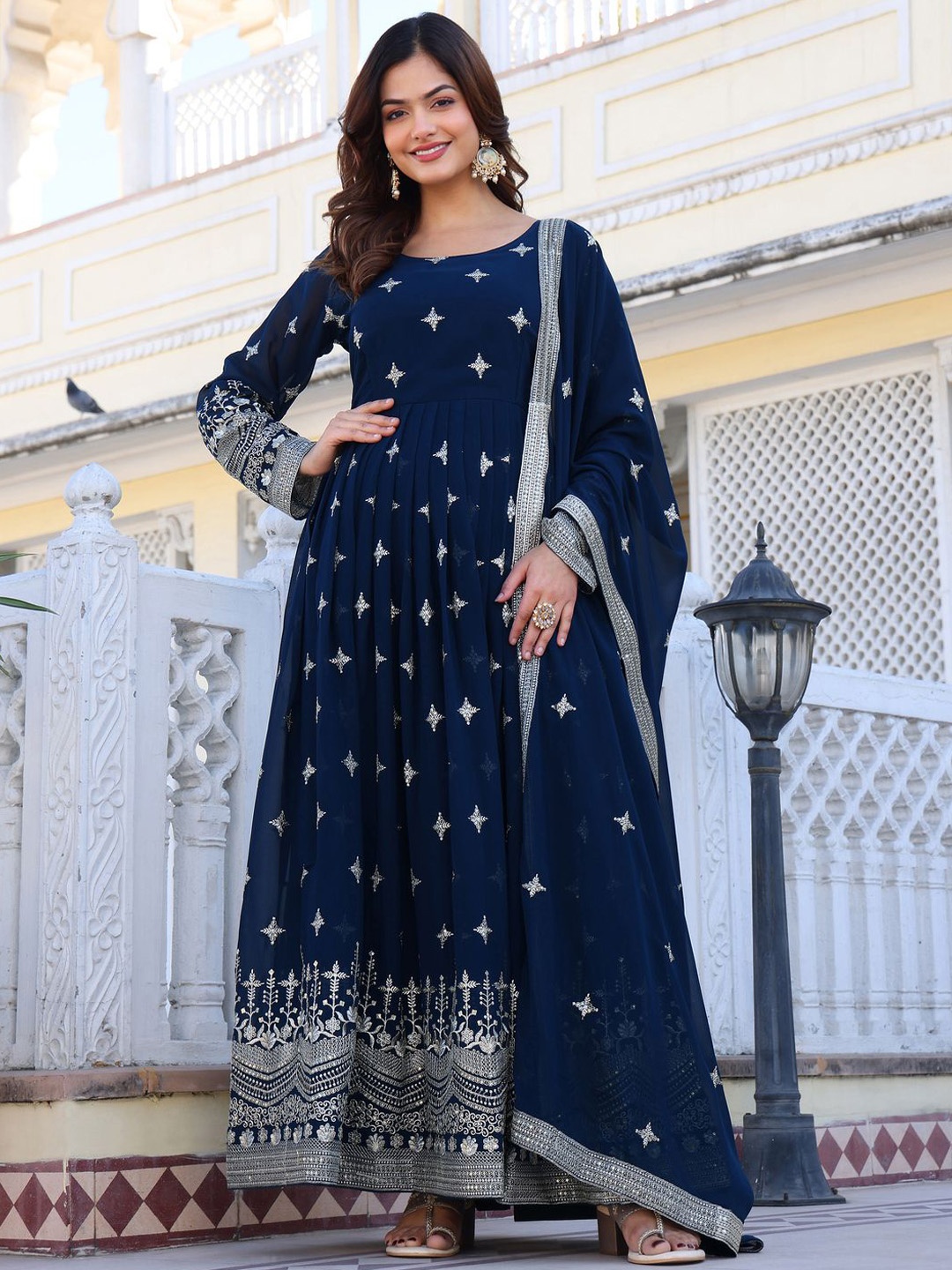 Fashion Basket Women Ethnic Motifs Embroidered Regular Sequinned Kurta with Pyjamas & With Dupatta, Turquoise blue
Fashion Basket Women Ethnic Motifs Embroidered Regular Sequinned Kurta with Pyjamas & With Dupatta, Turquoise blue