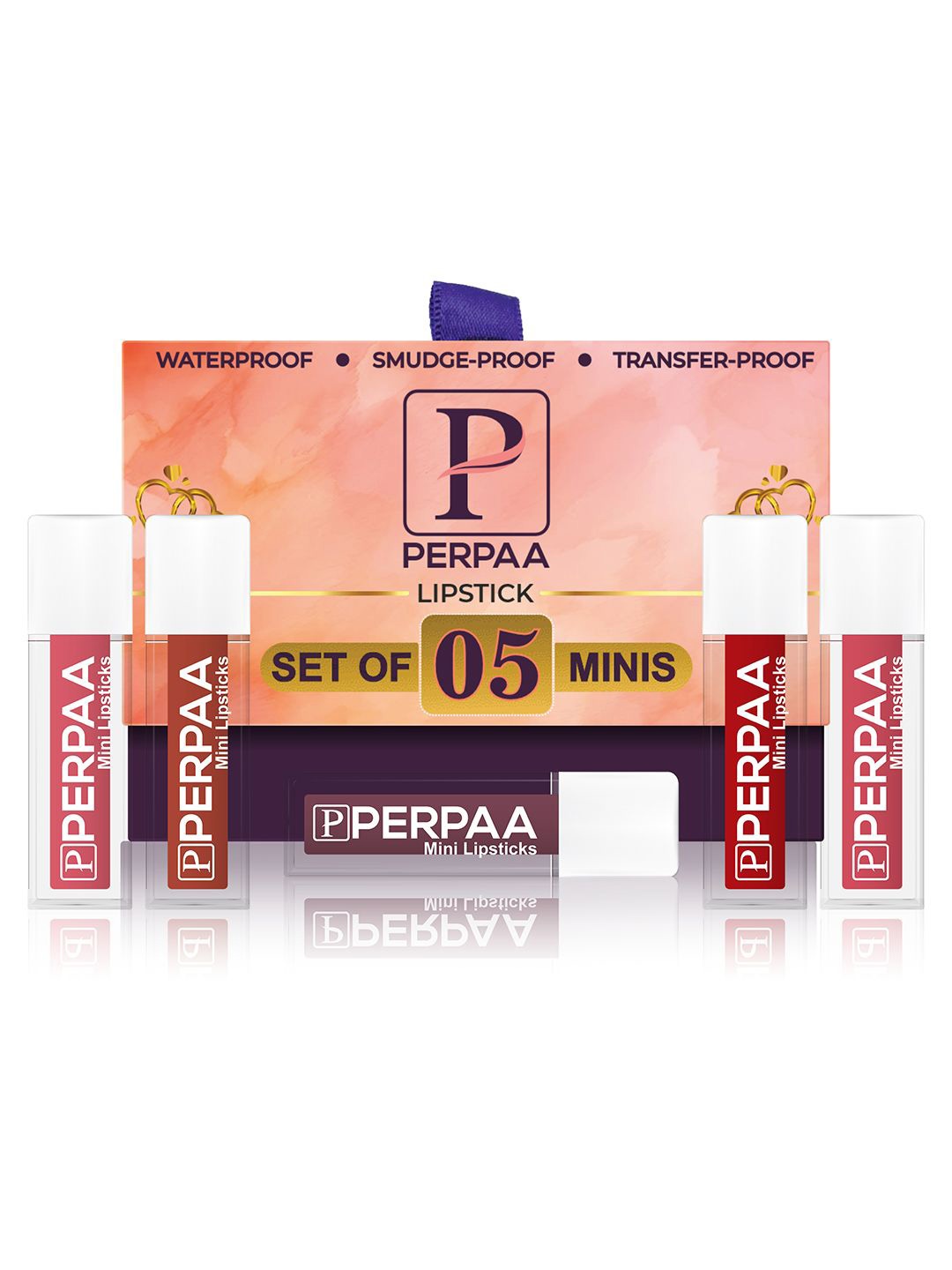 PERPAA Set Of 5 Matte Waterproof Mini Liquid Lipsticks - 1.2 ml Each Shade 2-3-5-8-12, Pink
PERPAA Set Of 5 Matte Waterproof Mini Liquid Lipsticks - 1.2 ml Each Shade 2-3-5-8-12, Pink