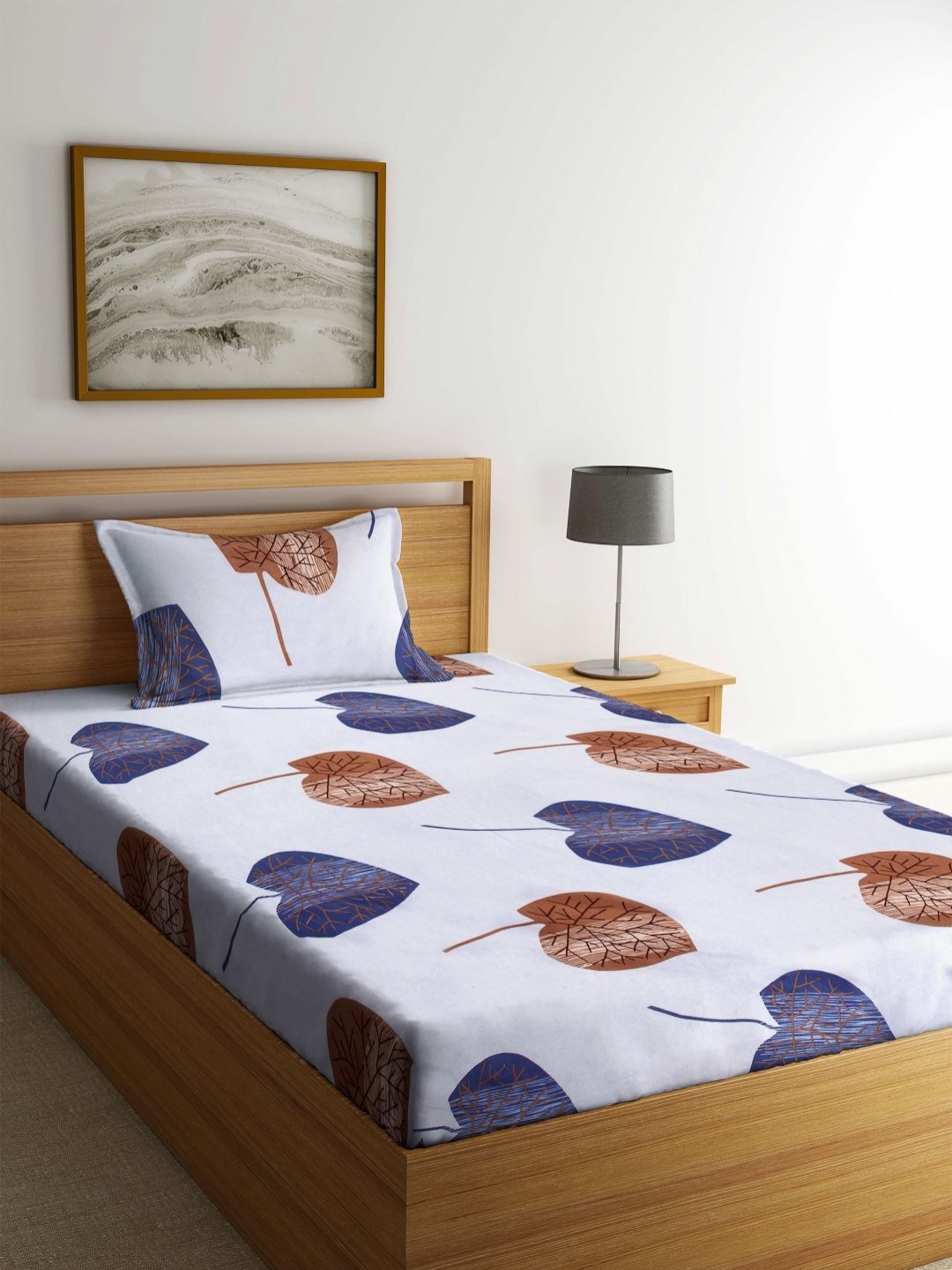 Myntra Elegant Homes White & Brown Printed 300 TC Single Bedsheet Set 2.20 m x 1.50m
Myntra Elegant Homes White & Brown Printed 300 TC Single Bedsheet Set 2.20 m x 1.50m