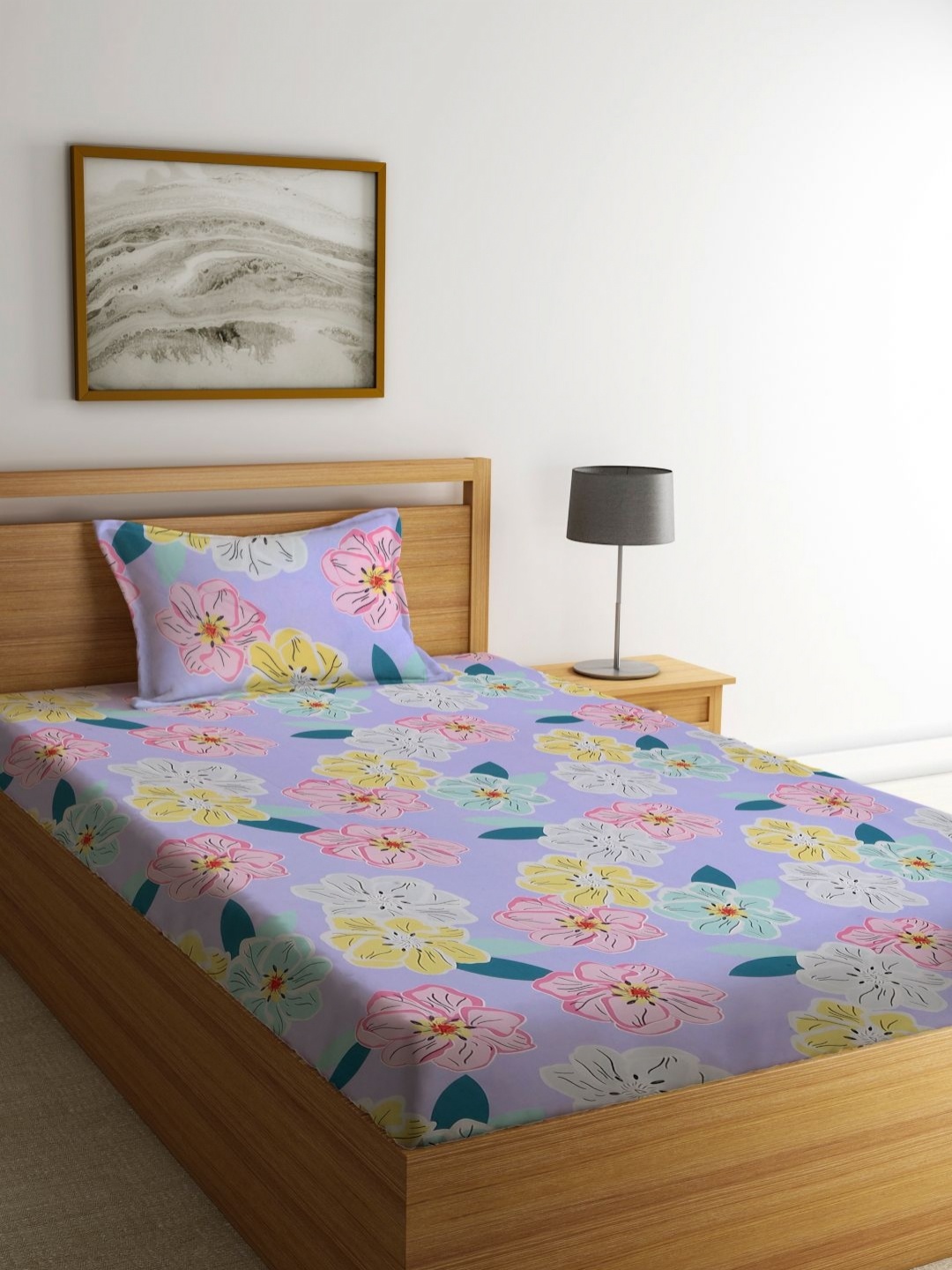 Myntra Elegant Homes Purple & Pink Printed 300 TC Single Bedsheet Set- 2.20 m x 1.50 m
Myntra Elegant Homes Purple & Pink Printed 300 TC Single Bedsheet Set- 2.20 m x 1.50 m