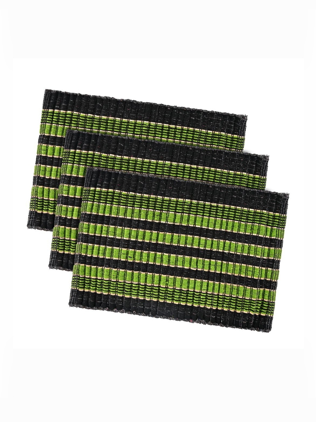 Aura Green & Black 3 Pieces Striped Cotton Rectangle Anti-Skid Durable Doormats
Aura Green & Black 3 Pieces Striped Cotton Rectangle Anti-Skid Durable Doormats