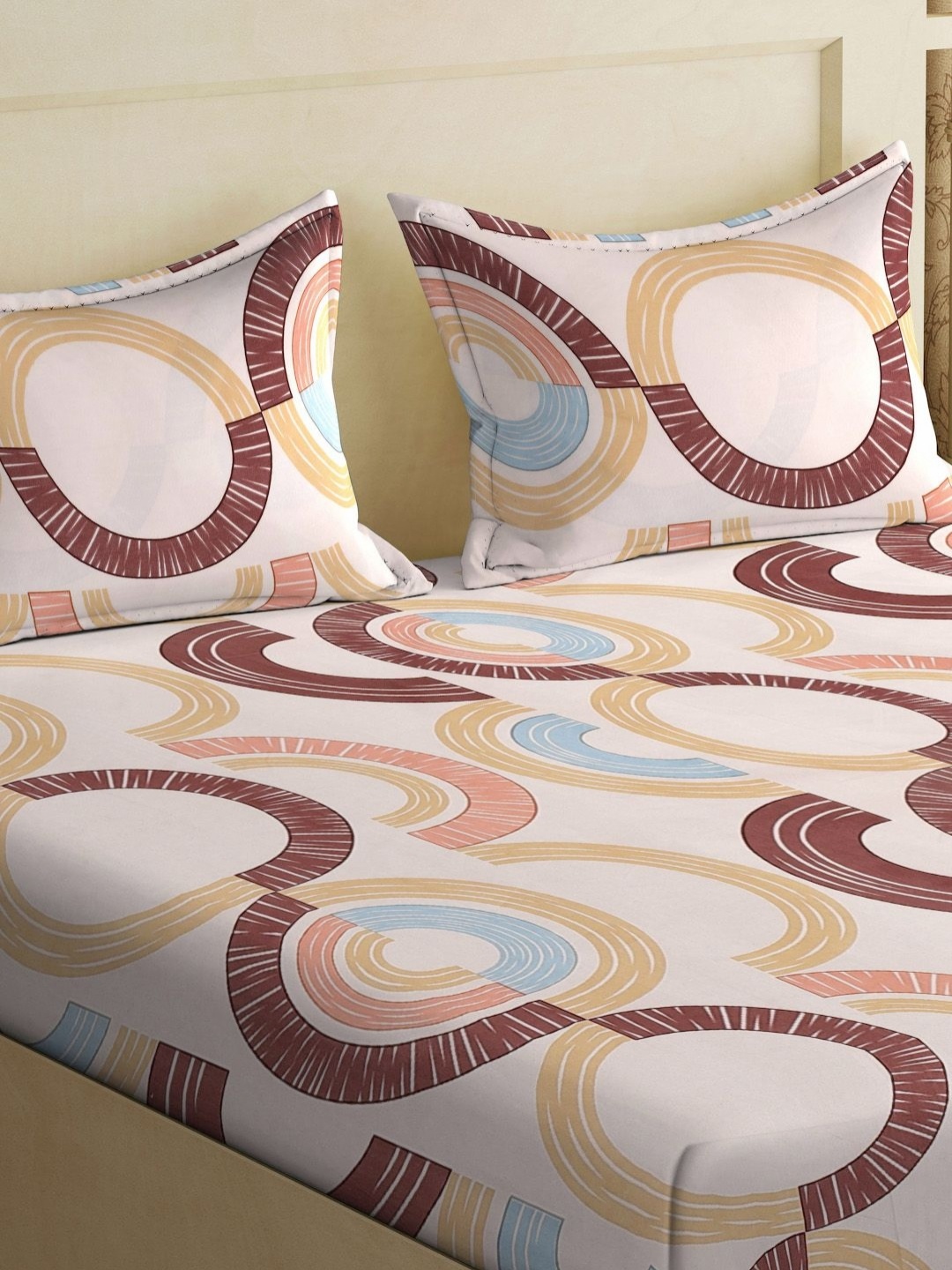 Myntra Elegant Homes Beige & Brown Printed 300 TC Double King Bedsheet Set 2.50 m x 2.20 m
Myntra Elegant Homes Beige & Brown Printed 300 TC Double King Bedsheet Set 2.50 m x 2.20 m
