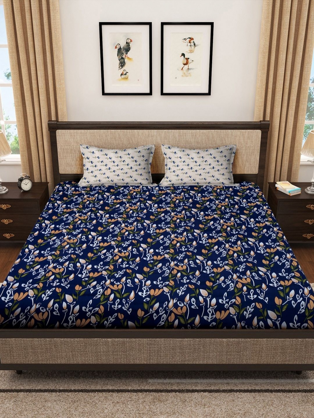 Myntra Elegant Homes Blue & Pink Floral Printed 300 TC King Bedsheet Set 2.7 m x 2.7 m
Myntra Elegant Homes Blue & Pink Floral Printed 300 TC King Bedsheet Set 2.7 m x 2.7 m