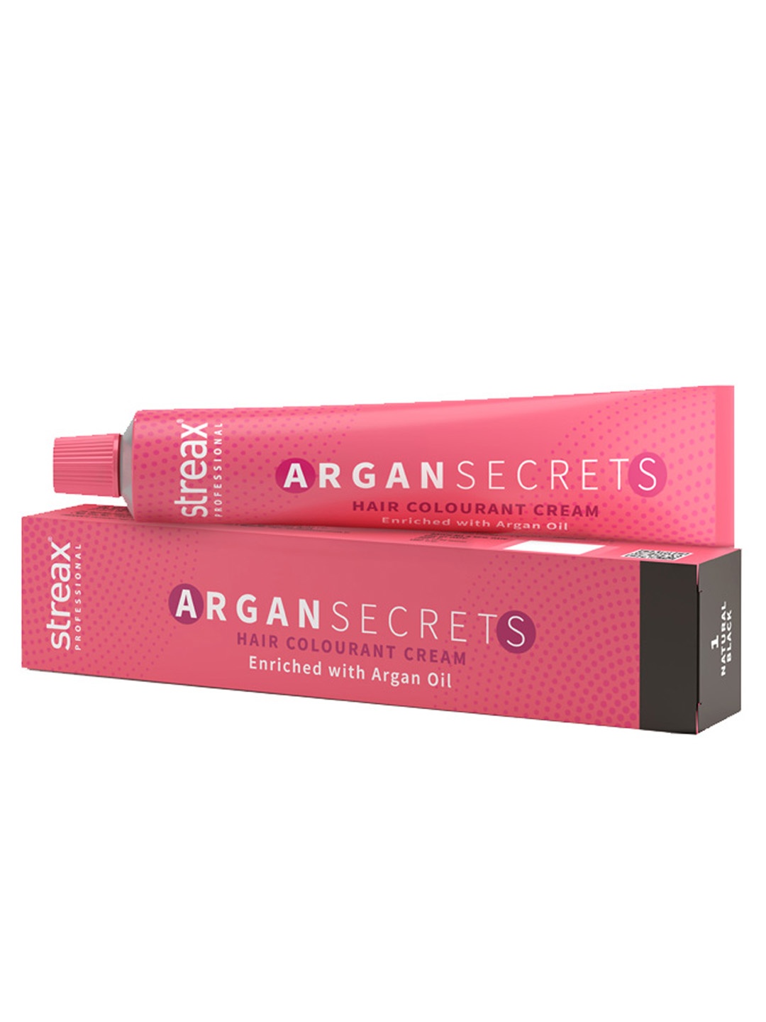 Streax Professional Argan Secrets Permanent Hair Colourant Cream 90g - Natural Black 1
Streax Professional Argan Secrets Permanent Hair Colourant Cream 90g - Natural Black 1