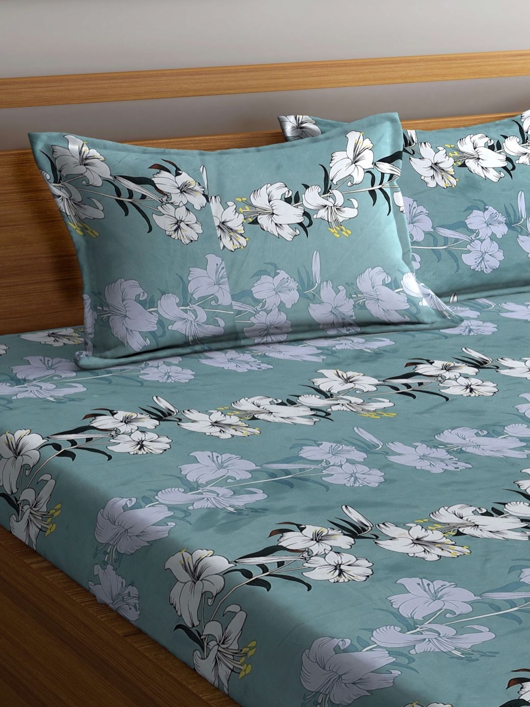 Myntra Elegant Homes Green Floral Printed 300 TC Fitted King Bedsheet Set 2.70 m x 2.70 m
Myntra Elegant Homes Green Floral Printed 300 TC Fitted King Bedsheet Set 2.70 m x 2.70 m