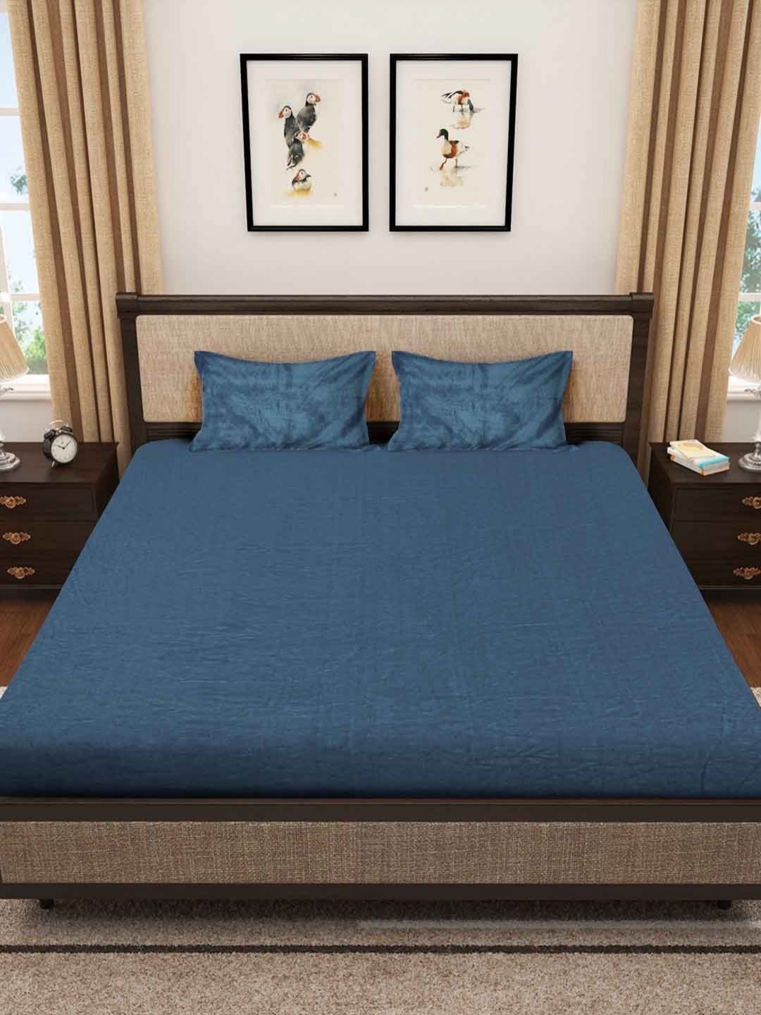 Myntra Elegant Homes Turquoise Blue Printed 300 TC Woolen King Bedsheet Set 2.70m x 2.70m
Myntra Elegant Homes Turquoise Blue Printed 300 TC Woolen King Bedsheet Set 2.70m x 2.70m