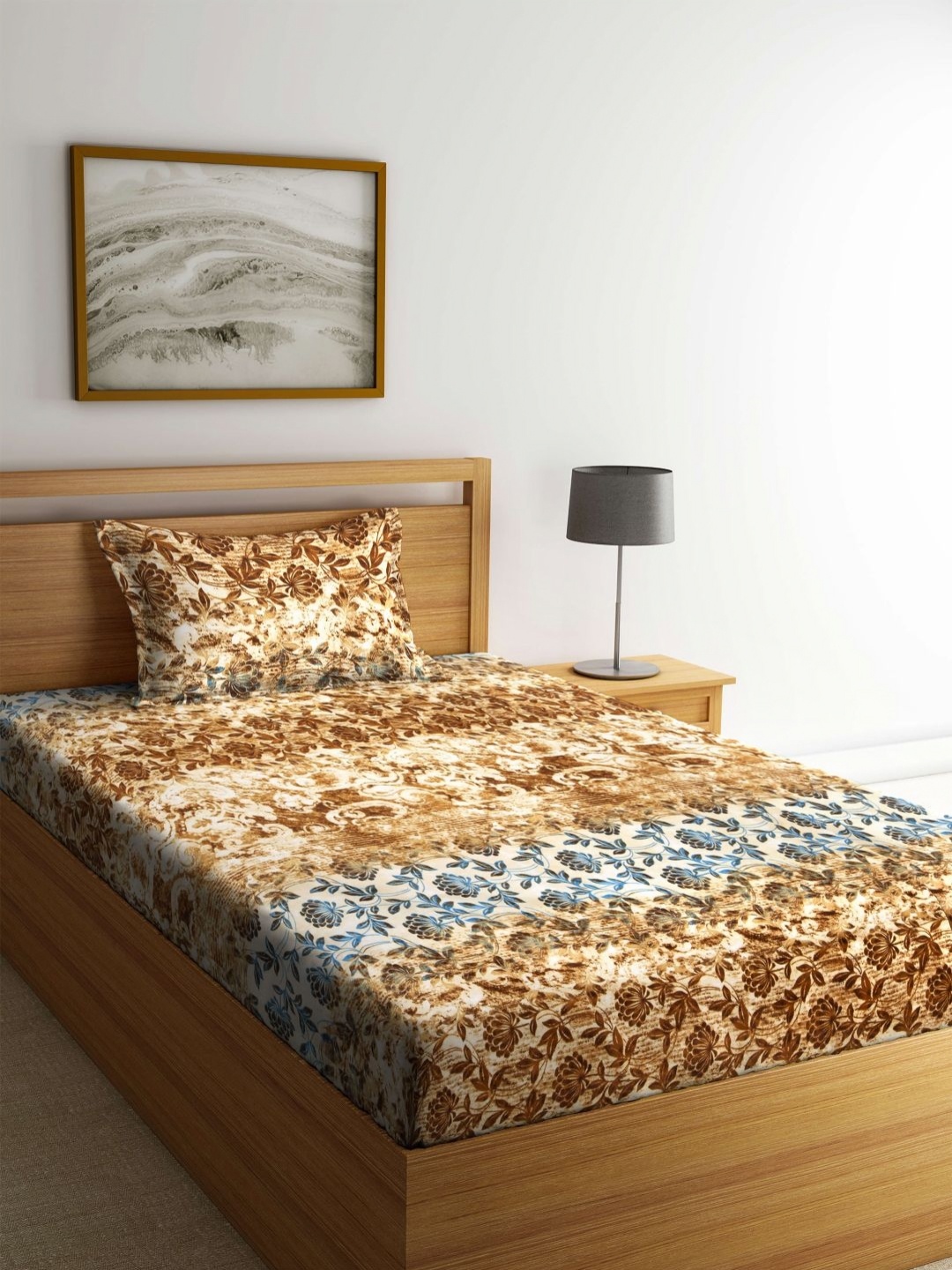 Myntra Elegant Homes Cream & Blue Floral Printed 300 TC Single Bedsheet Set 2.2 m x 1.5 m
Myntra Elegant Homes Cream & Blue Floral Printed 300 TC Single Bedsheet Set 2.2 m x 1.5 m
