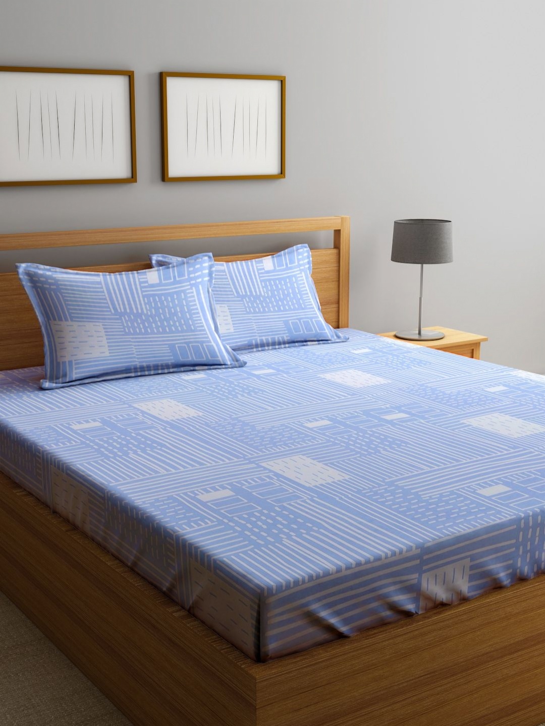 Myntra Elegant Homes Blue Geometric Printed 300 TC King Bedsheet Set 2.5 m x 2.2 m
Myntra Elegant Homes Blue Geometric Printed 300 TC King Bedsheet Set 2.5 m x 2.2 m
