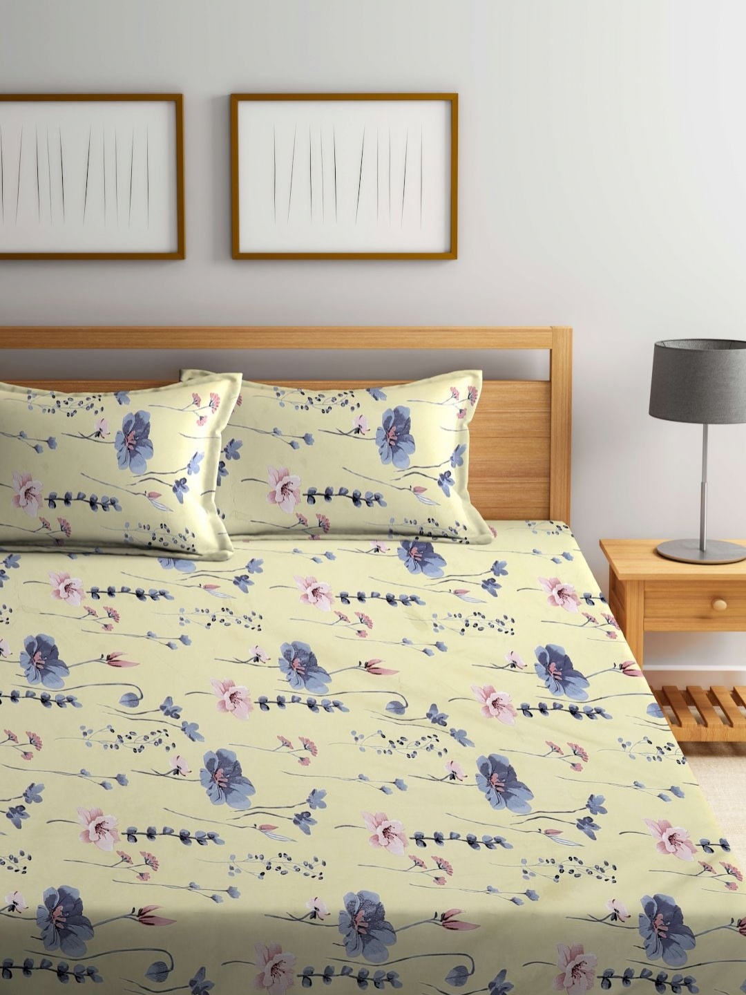 Myntra Elegant Homes Yellow & Blue Floral 300 TC King Bedsheet Set 2.5 m x 2.2 m
Myntra Elegant Homes Yellow & Blue Floral 300 TC King Bedsheet Set 2.5 m x 2.2 m