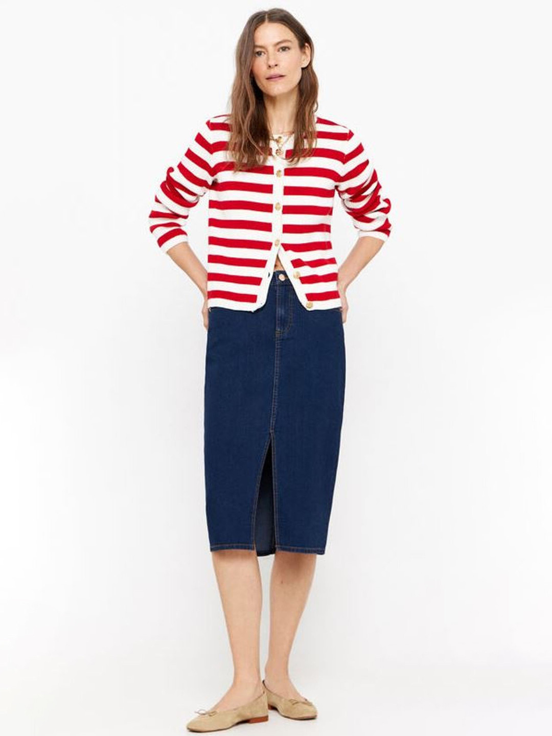 Tripursundari Fashion Women Straight Midi Denim Skirt, Navy blue
Tripursundari Fashion Women Straight Midi Denim Skirt, Navy blue