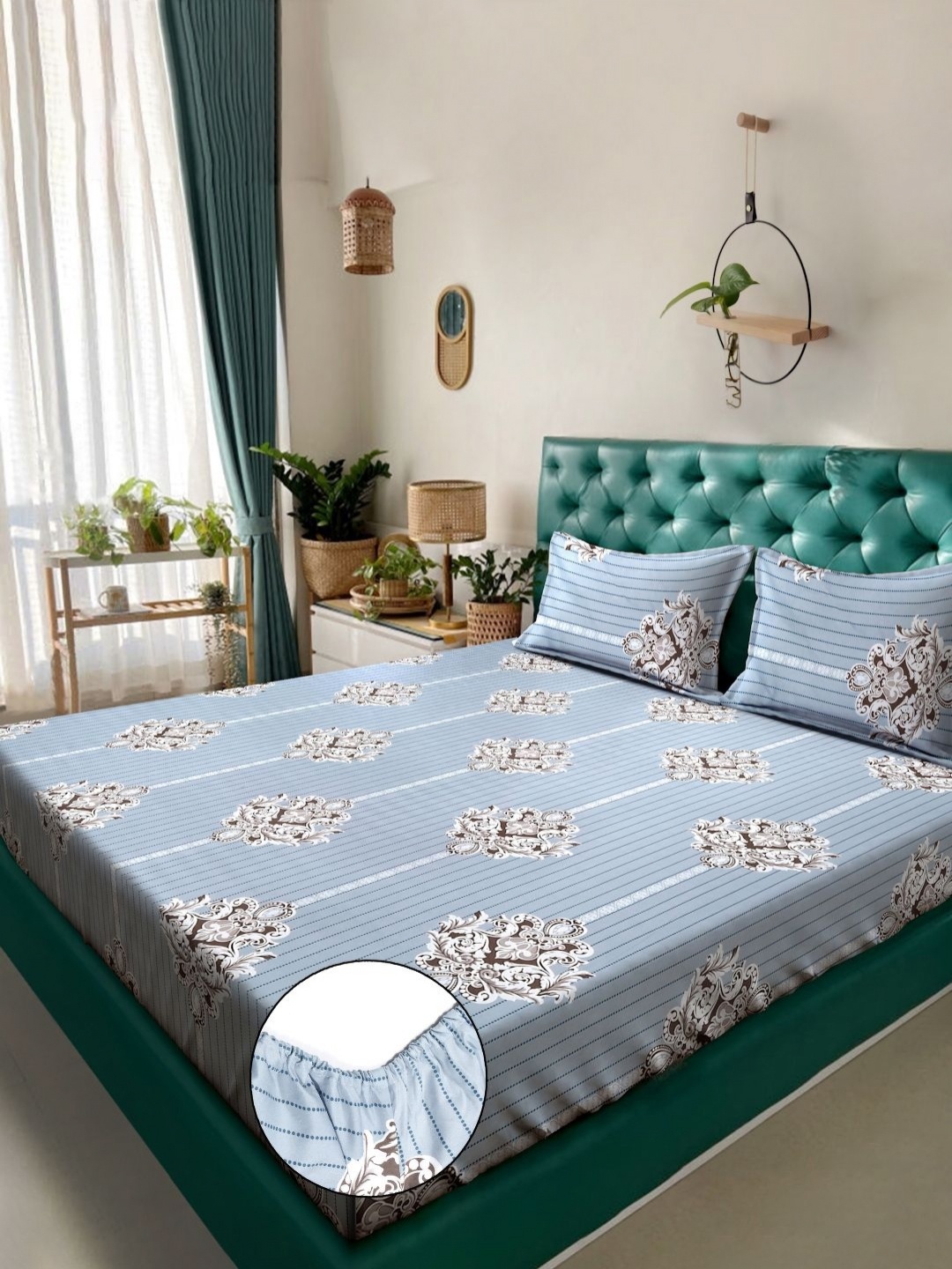 Myntra Elegant Homes Grey & White Printed Fitted 300 TC King Bedsheet Set- 250 cm x 225 cm
Myntra Elegant Homes Grey & White Printed Fitted 300 TC King Bedsheet Set- 250 cm x 225 cm