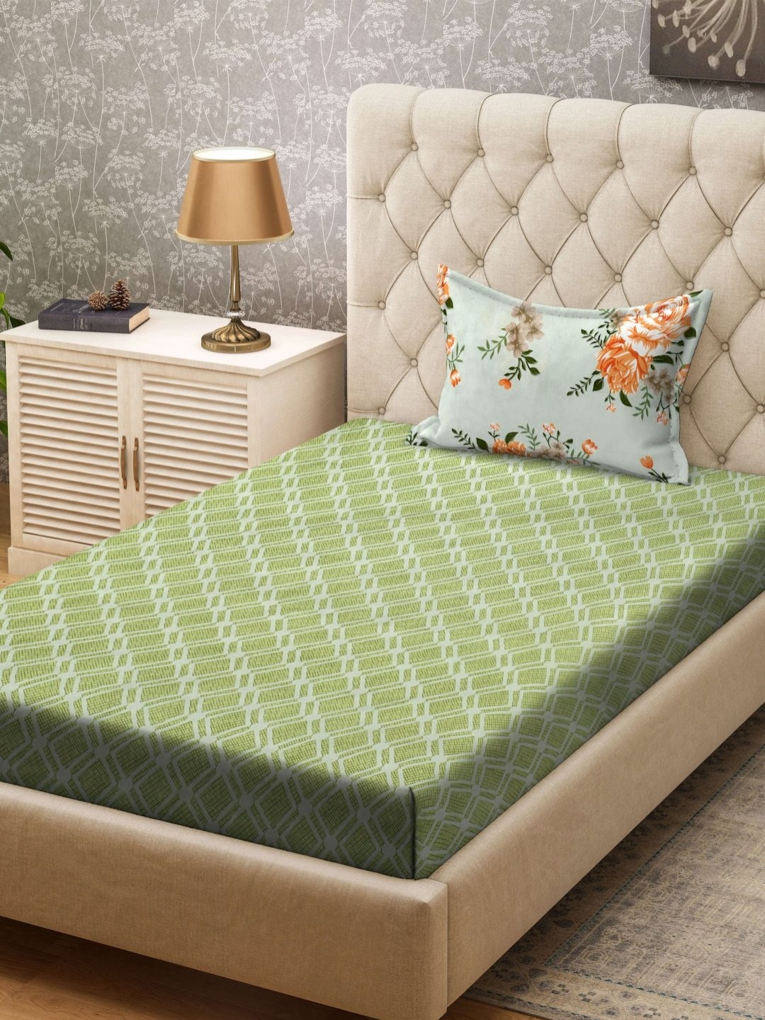 Myntra Elegant Homes Green Geometric Printed 300 TC Single Bedsheet Set 2.25m x 1.50m
Myntra Elegant Homes Green Geometric Printed 300 TC Single Bedsheet Set 2.25m x 1.50m