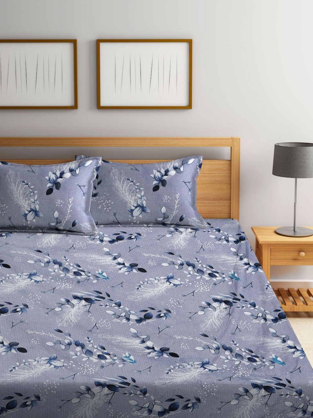 Myntra Elegant Homes Grey Floral Printed 300 TC Fitted King Bedsheet Set 2.50m x 2.20m
Myntra Elegant Homes Grey Floral Printed 300 TC Fitted King Bedsheet Set 2.50m x 2.20m