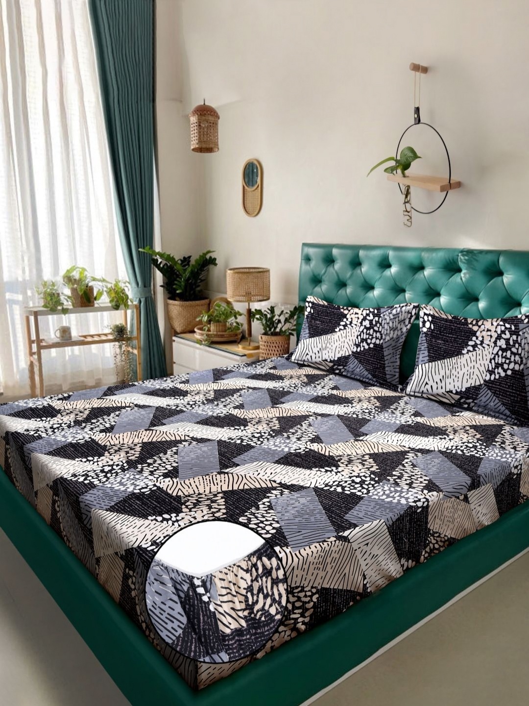 Myntra Elegant Homes Brown & White Printed 300 TC Fitted King Bedsheet Set- 270cm x 270cm
Myntra Elegant Homes Brown & White Printed 300 TC Fitted King Bedsheet Set- 270cm x 270cm