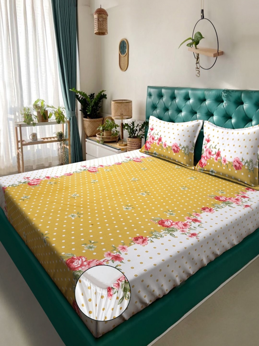 Myntra Elegant Homes Yellow & White Floral Printed 300 TC King Bedsheet Set 2.5 m x 2.25 m
Myntra Elegant Homes Yellow & White Floral Printed 300 TC King Bedsheet Set 2.5 m x 2.25 m