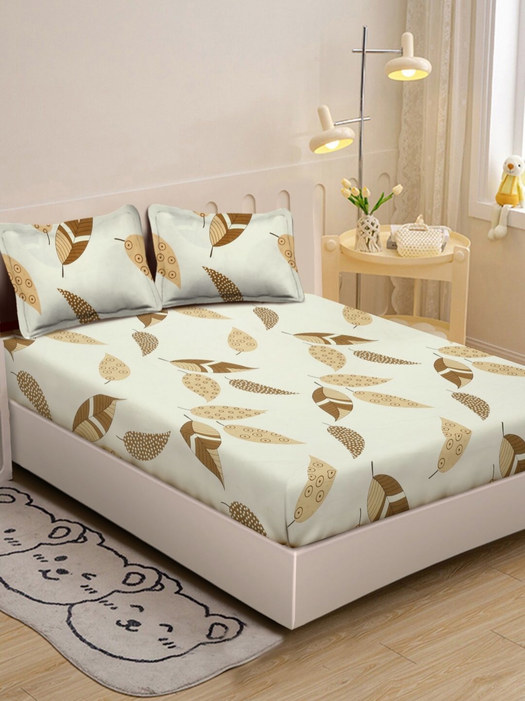 Myntra Elegant Homes Green & Brown Floral Printed 300TC Single Bedsheet Set 2.25m x 1.50m, Beige
Myntra Elegant Homes Green & Brown Floral Printed 300TC Single Bedsheet Set 2.25m x 1.50m, Beige