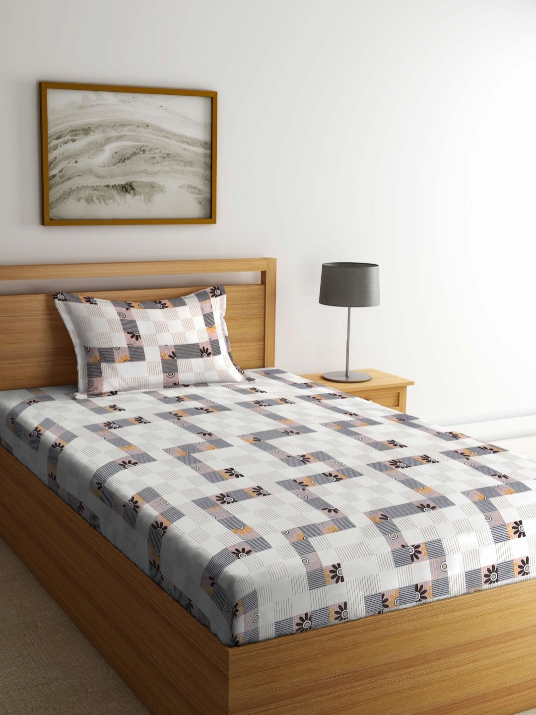 Myntra Elegant Homes Grey Geometric Printed 300 TC Single Bedsheet Set 2.25 m X 1. 50 m
Myntra Elegant Homes Grey Geometric Printed 300 TC Single Bedsheet Set 2.25 m X 1. 50 m
