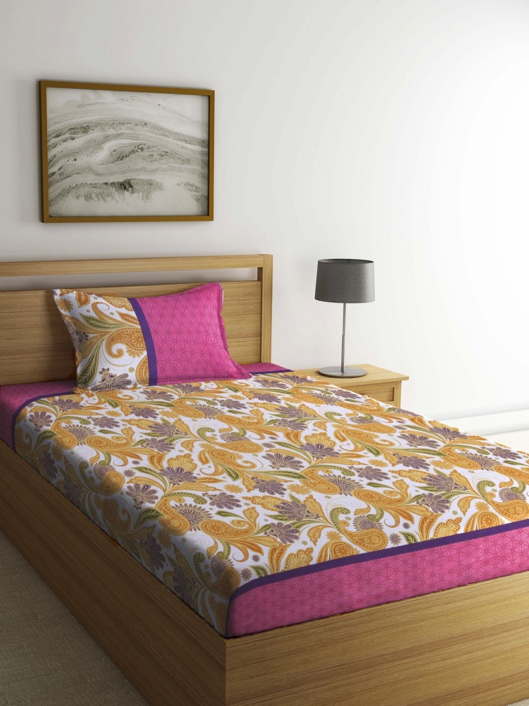 Myntra Elegant Homes White & Brown Printed 300 TC Single Bedsheet Set 2.15 m x 1.50 m
Myntra Elegant Homes White & Brown Printed 300 TC Single Bedsheet Set 2.15 m x 1.50 m