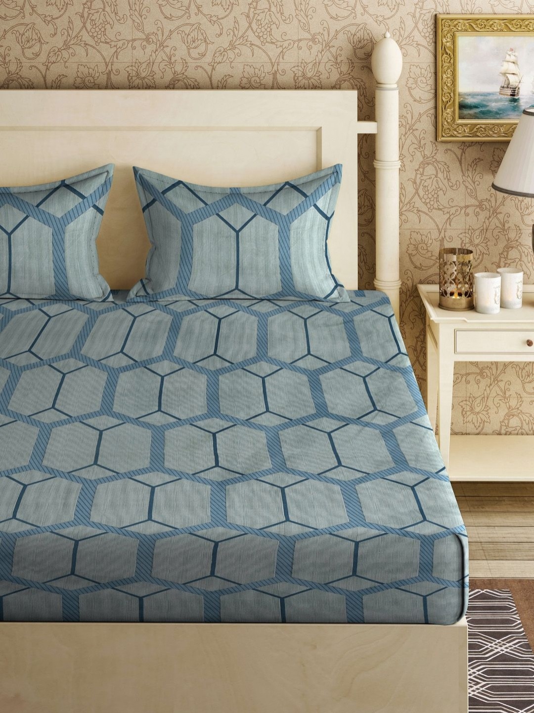 Myntra Elegant Homes Grey Geometric Printed 300 TC King Bedsheet Set 2.7 m x 2.7 m
Myntra Elegant Homes Grey Geometric Printed 300 TC King Bedsheet Set 2.7 m x 2.7 m