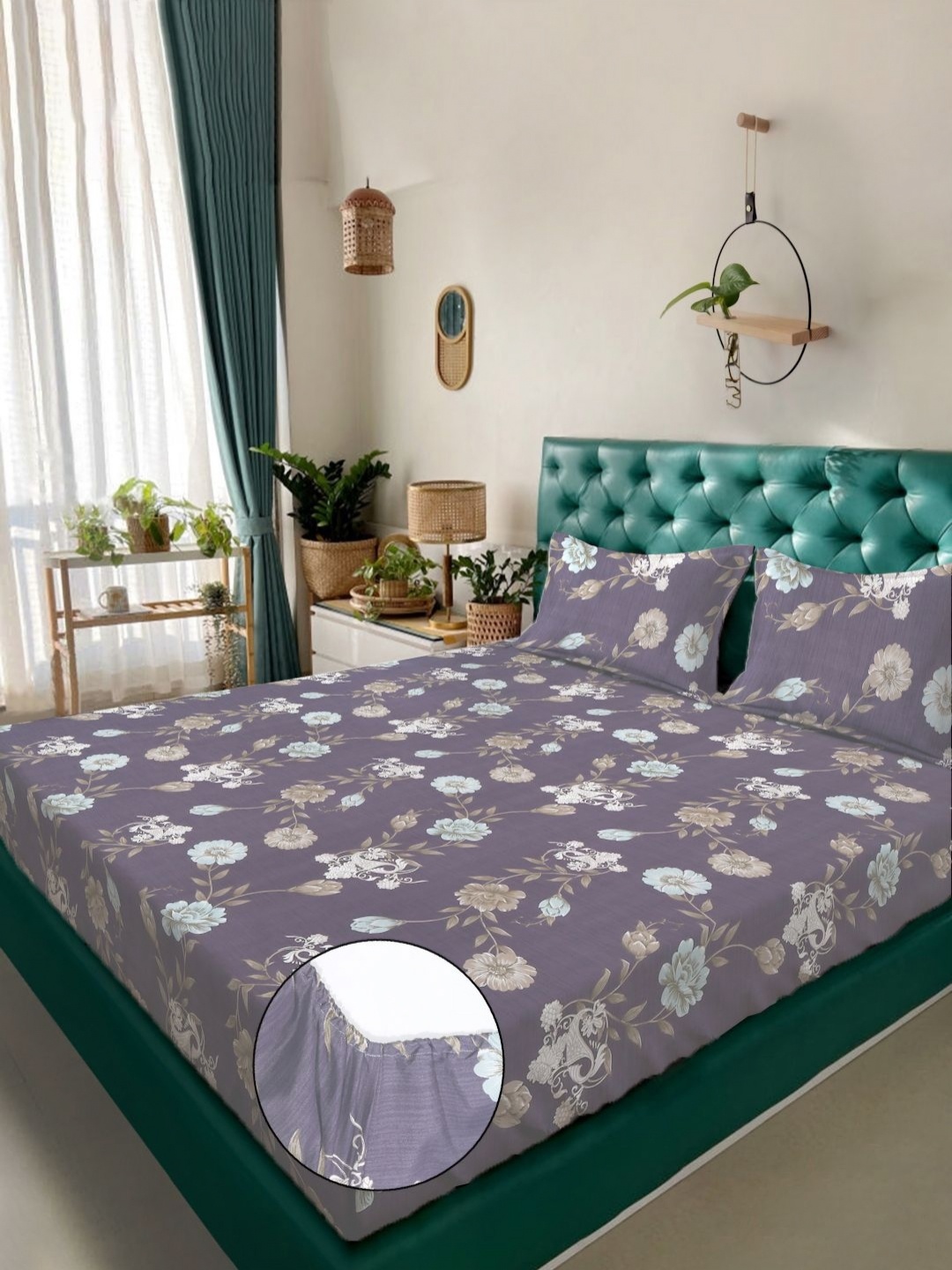Myntra Elegant Homes Grey & Beige Printed 300 TC Fitted King Bedsheet Set- 250 cmx 225 cm
Myntra Elegant Homes Grey & Beige Printed 300 TC Fitted King Bedsheet Set- 250 cmx 225 cm