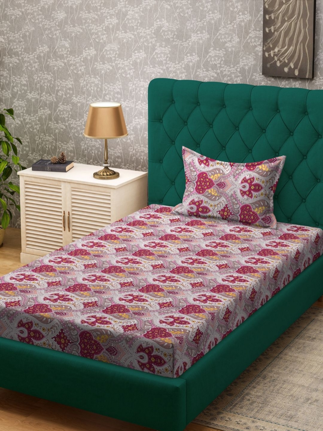 Myntra Elegant Homes Red Ethnic Motifs Printed 300 TC Single Bedsheet Set 2.20 m x 1.50 m
Myntra Elegant Homes Red Ethnic Motifs Printed 300 TC Single Bedsheet Set 2.20 m x 1.50 m