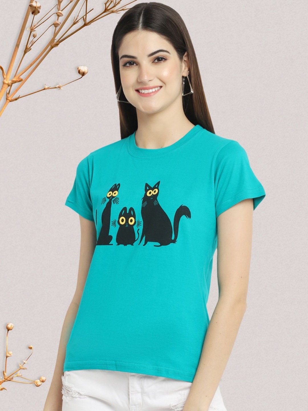 Dreambe Women Typography Printed Round Neck Short Sleeve Pure Cotton Casual T-Shirt, Teal
Dreambe Women Typography Printed Round Neck Short Sleeve Pure Cotton Casual T-Shirt, Teal