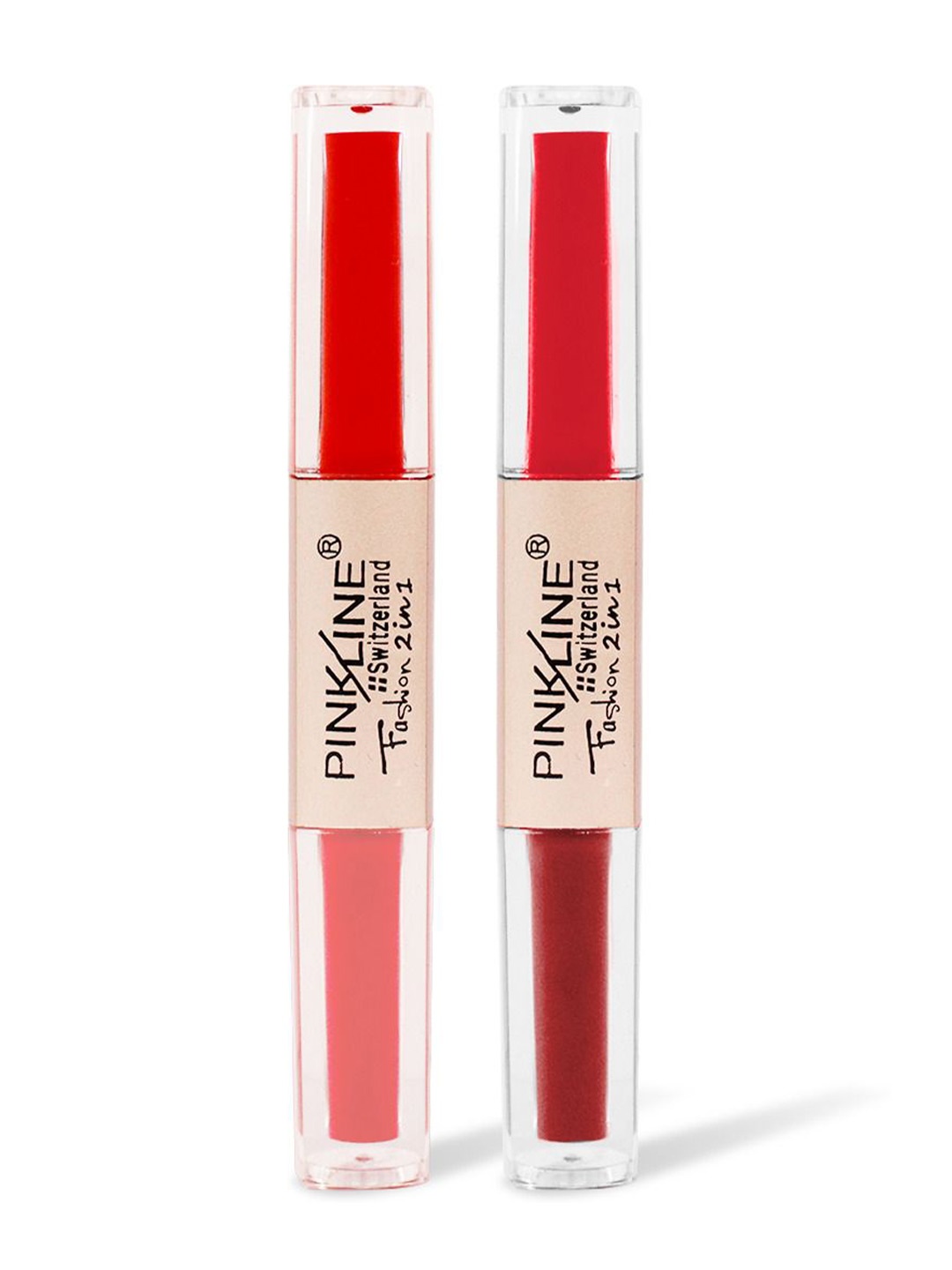 PINK LINE Switzerland Set Of 2 Creamy Matte Liquid Lipstick- 6 ml Each- Shade-15-16, Red
PINK LINE Switzerland Set Of 2 Creamy Matte Liquid Lipstick- 6 ml Each- Shade-15-16, Red