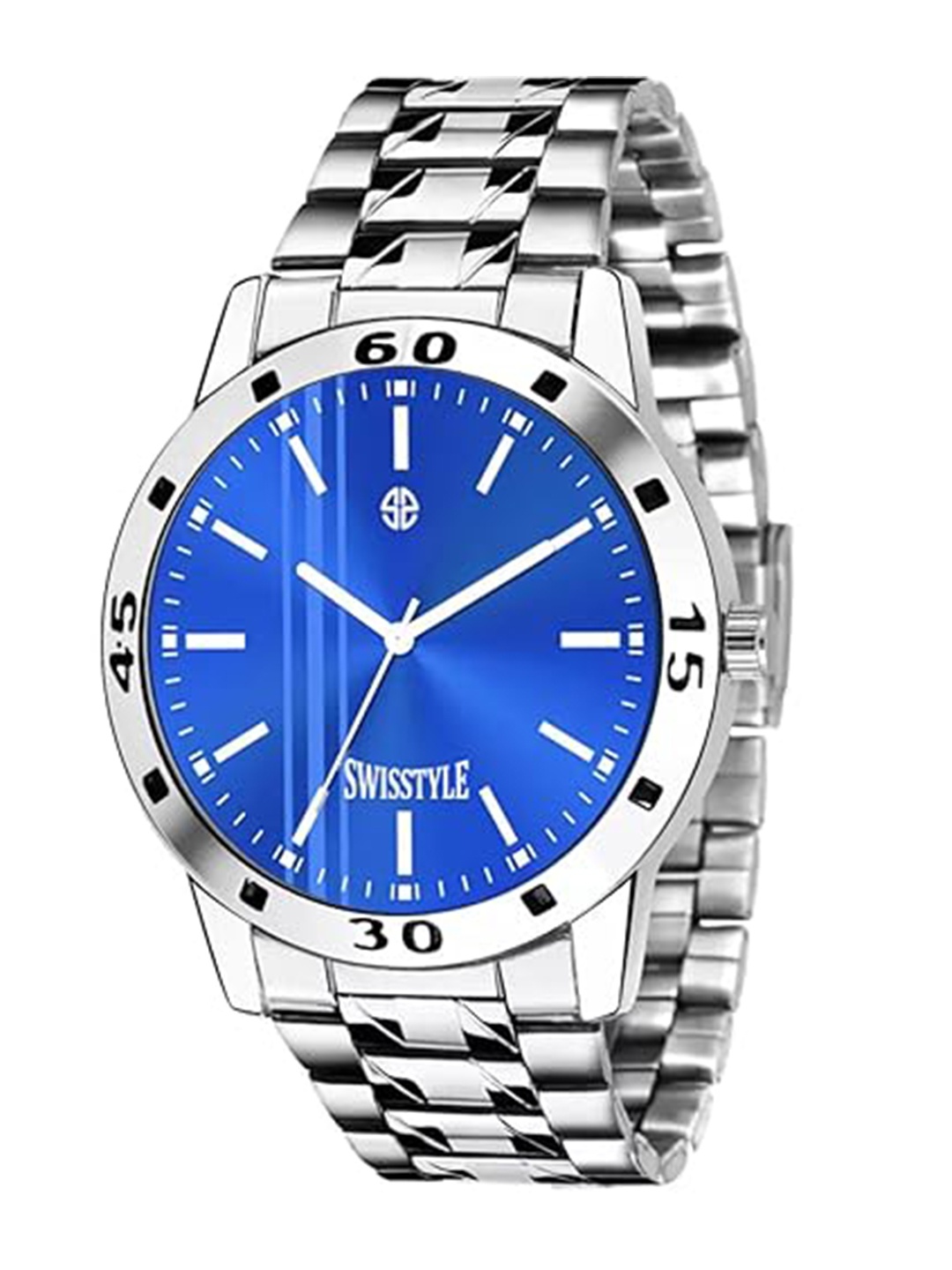 SWISSTYLE Men Brass Embellished Dial & Stainless Steel Straps Analogue Watch SS-GR032-BLU-CH, Blue
SWISSTYLE Men Brass Embellished Dial & Stainless Steel Straps Analogue Watch SS-GR032-BLU-CH, Blue
