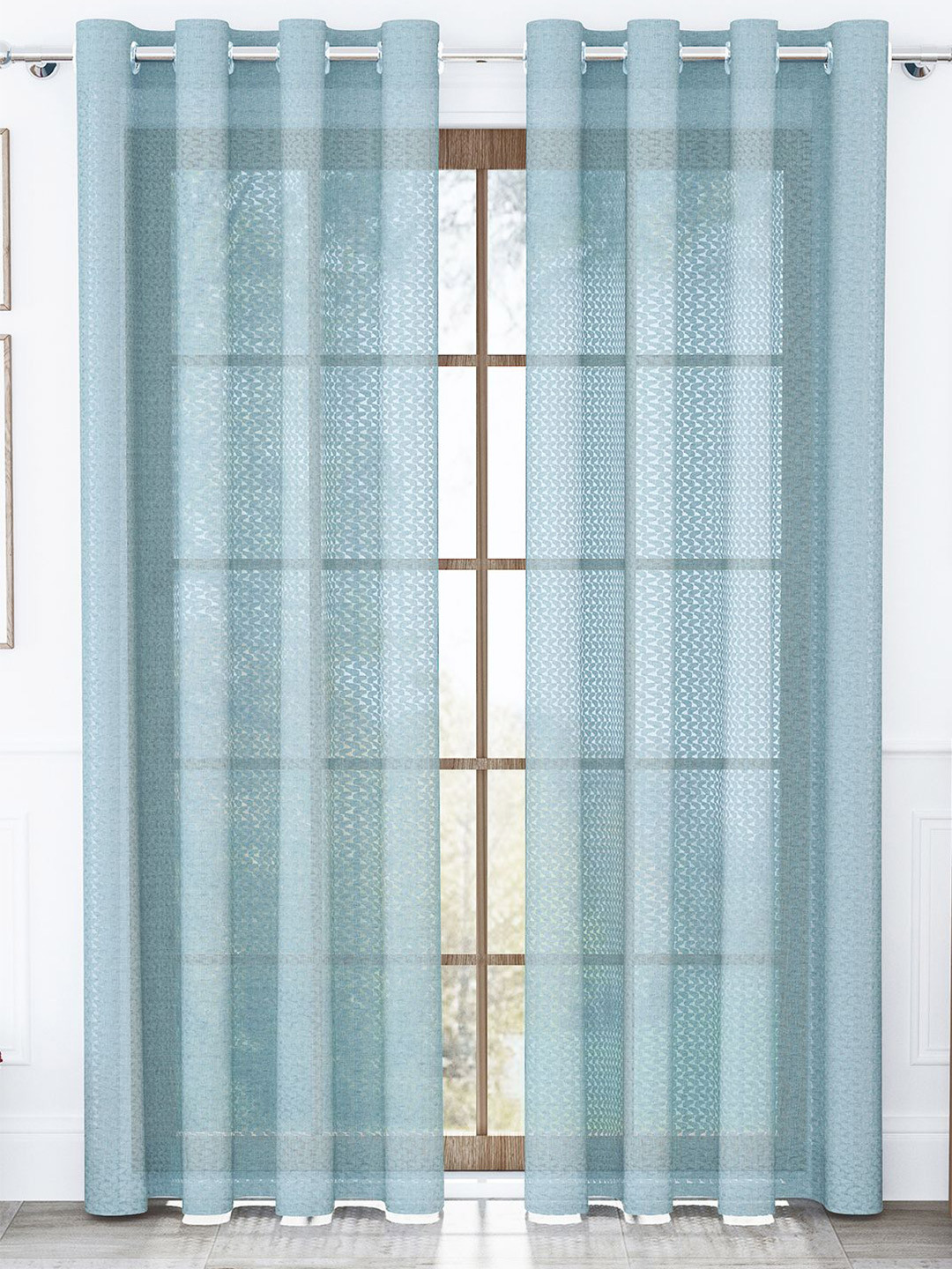 Story@home Serene Grey 2 Pieces Abstract Printed Sheer Long Door Curtains 
Story@home Serene Grey 2 Pieces Abstract Printed Sheer Long Door Curtains