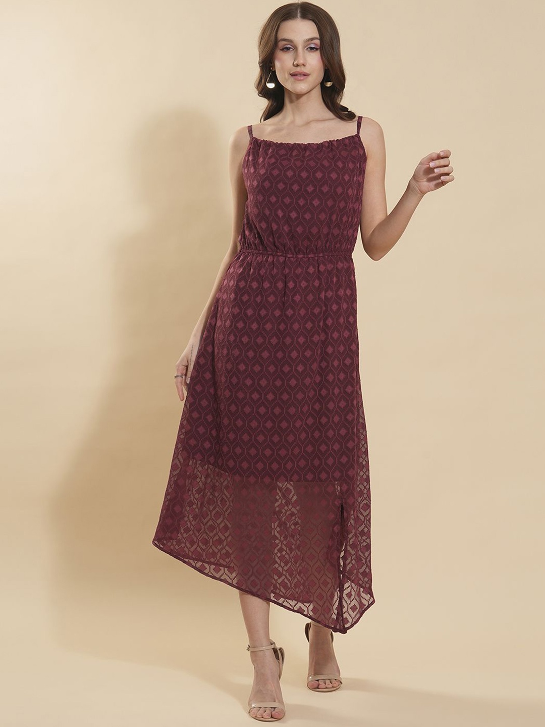 all about you Women Georgette Printed Shoulder Straps Neck Midi Fit & Flare Dress, Maroon
all about you Women Georgette Printed Shoulder Straps Neck Midi Fit & Flare Dress, Maroon