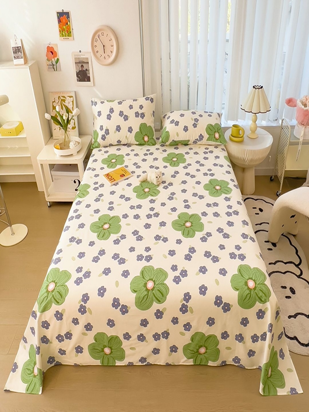 JC HOME Cream & Green Floral Printed Pure Cotton 220TC Single Bedsheet Set 1.60 m x 2.30 m
JC HOME Cream & Green Floral Printed Pure Cotton 220TC Single Bedsheet Set 1.60 m x 2.30 m