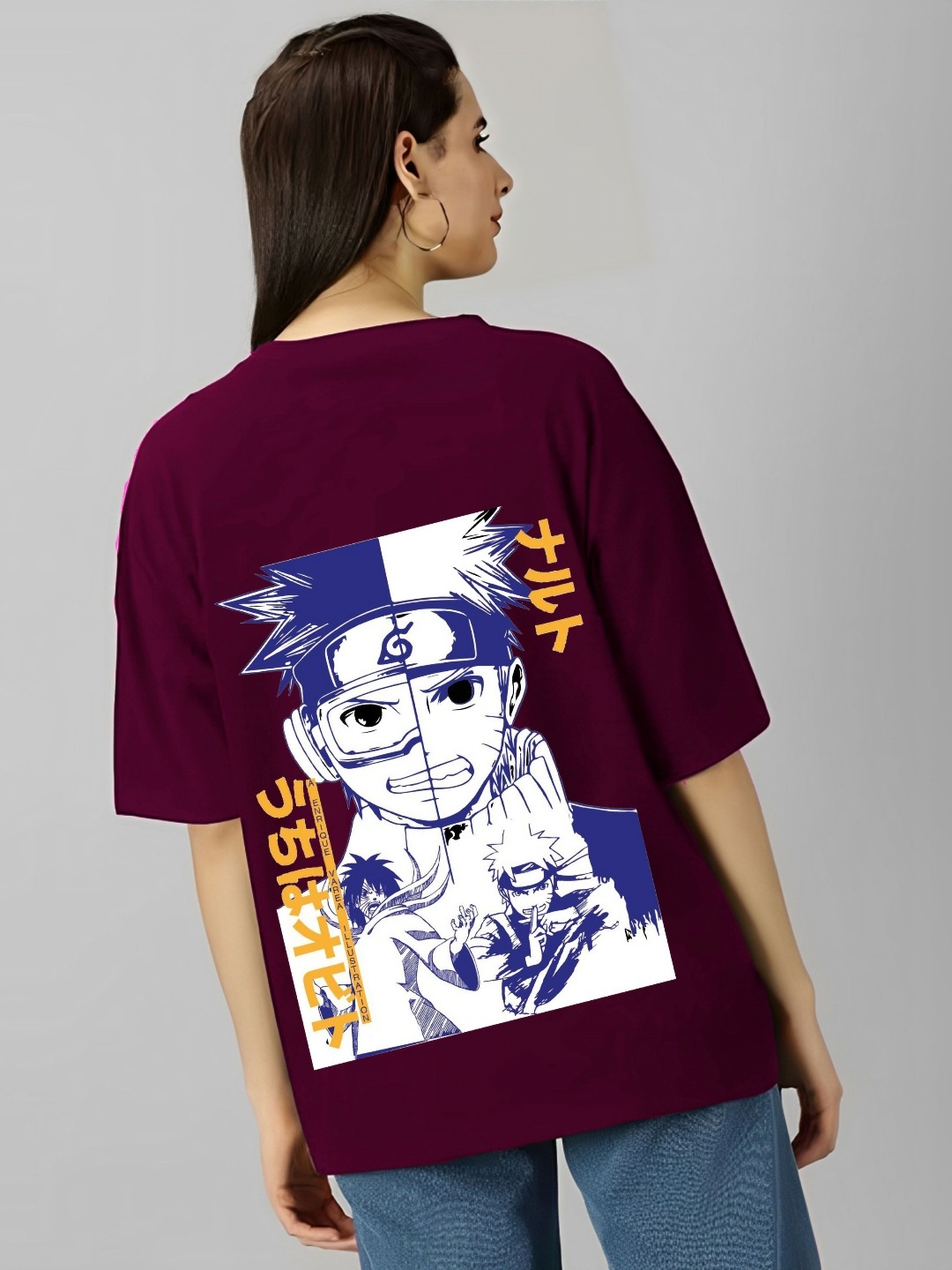 kintu parantu Women Naruto Graphic Printed Round Neck Cotton Oversized T-shirt, Maroon
kintu parantu Women Naruto Graphic Printed Round Neck Cotton Oversized T-shirt, Maroon